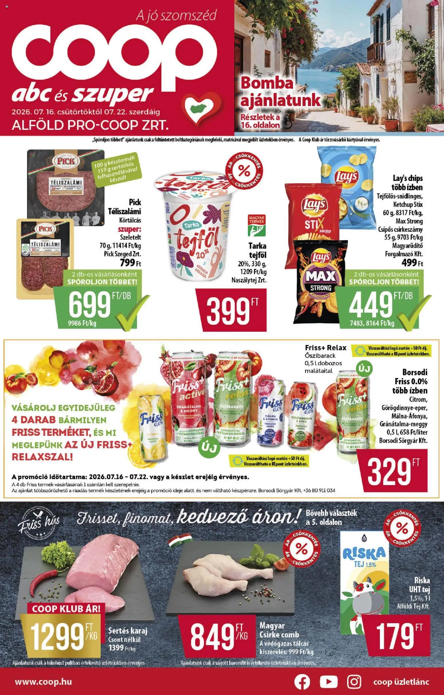 COOP újság 2026.07.16. COOP - Abc & szuper / Alföld Pro-Coop Zrt.