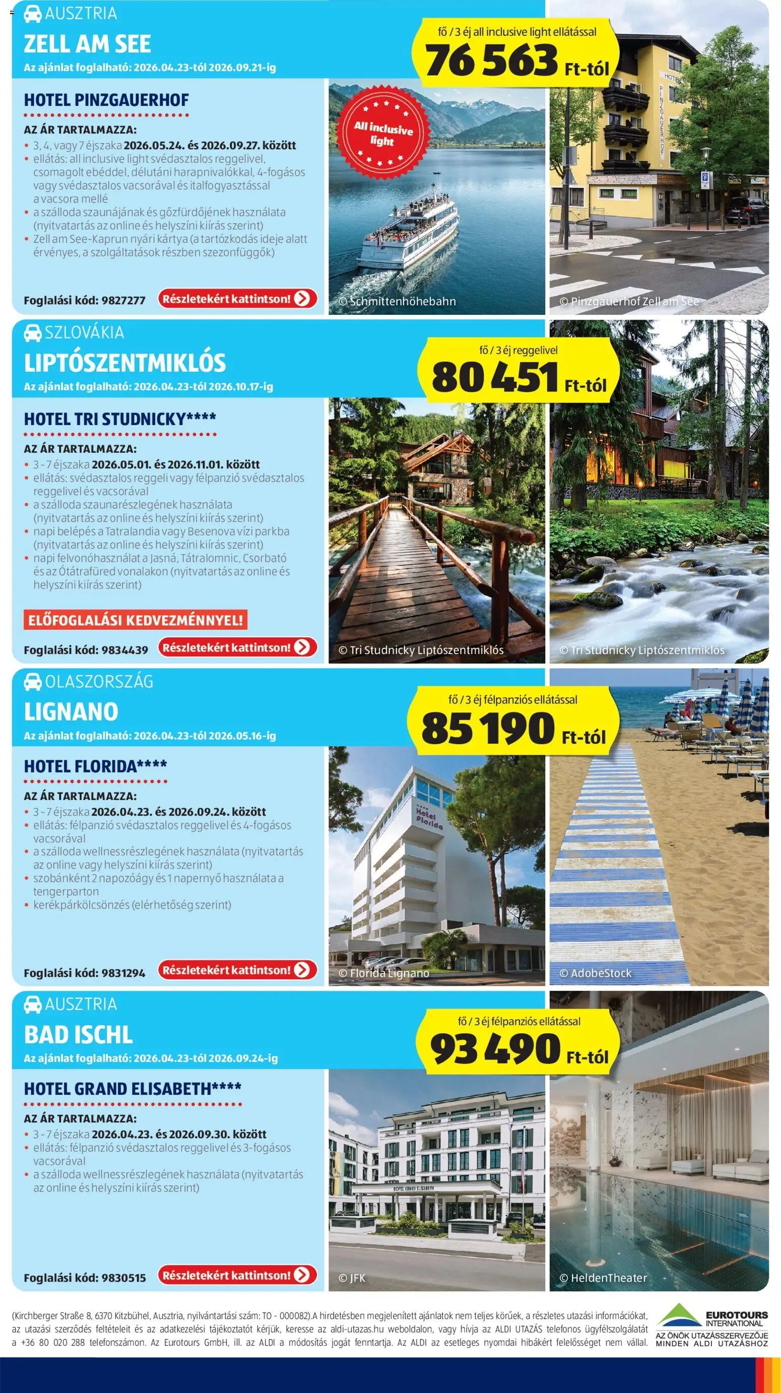 Aldi újság 2026.04.23. Aldi Utazás katalógus (2026-04-23 - 2026-05-29)