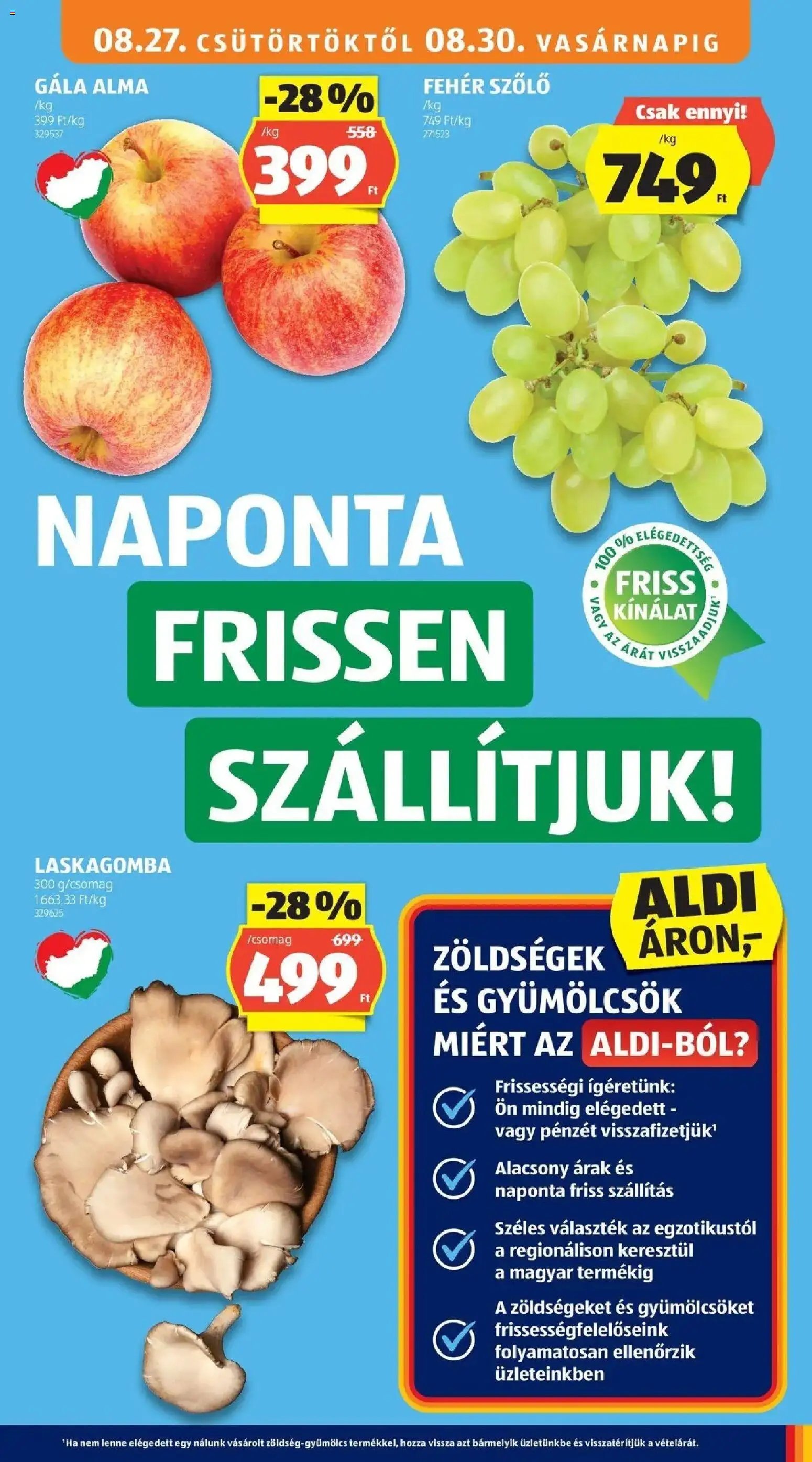 Aldi újság 2026.08.22. Aldi aktuális akciós újság