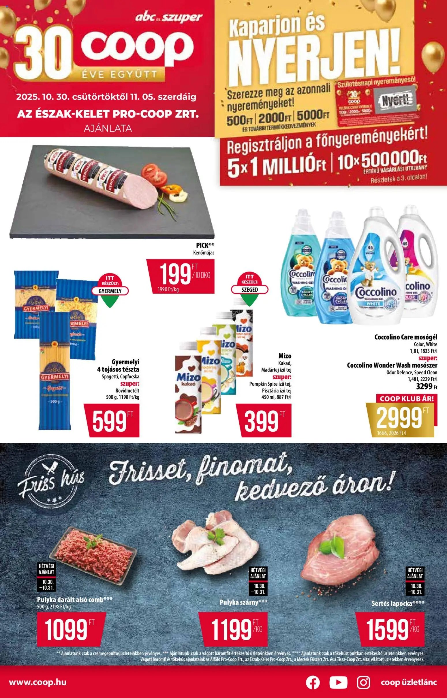 COOP újság 2025.10.30. Észak Kelet Pro-Coop Zrt (2025-10-30 - 2025-11-05)
