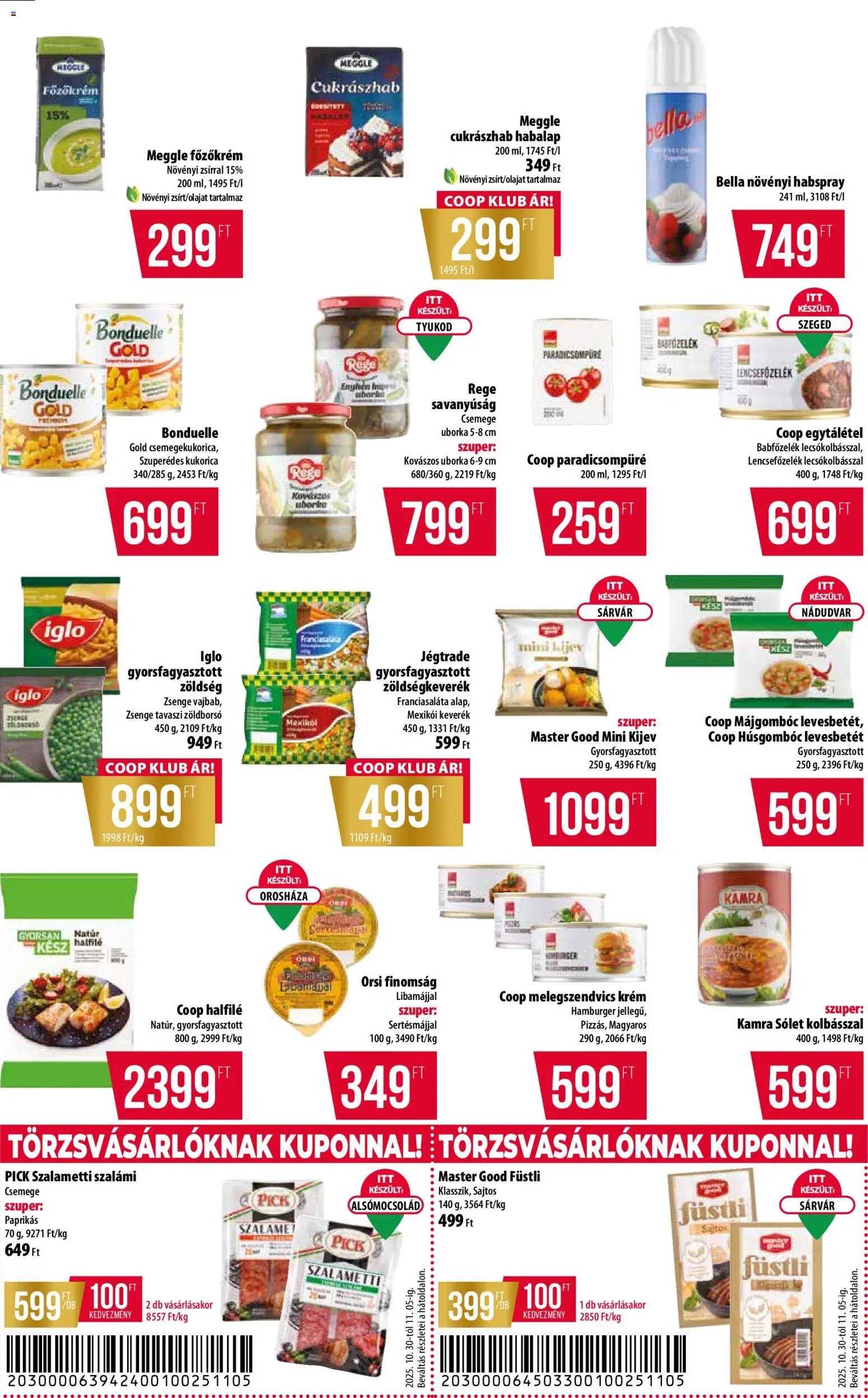 COOP újság 2025.10.30. Észak Kelet Pro-Coop Zrt (2025-10-30 - 2025-11-05)