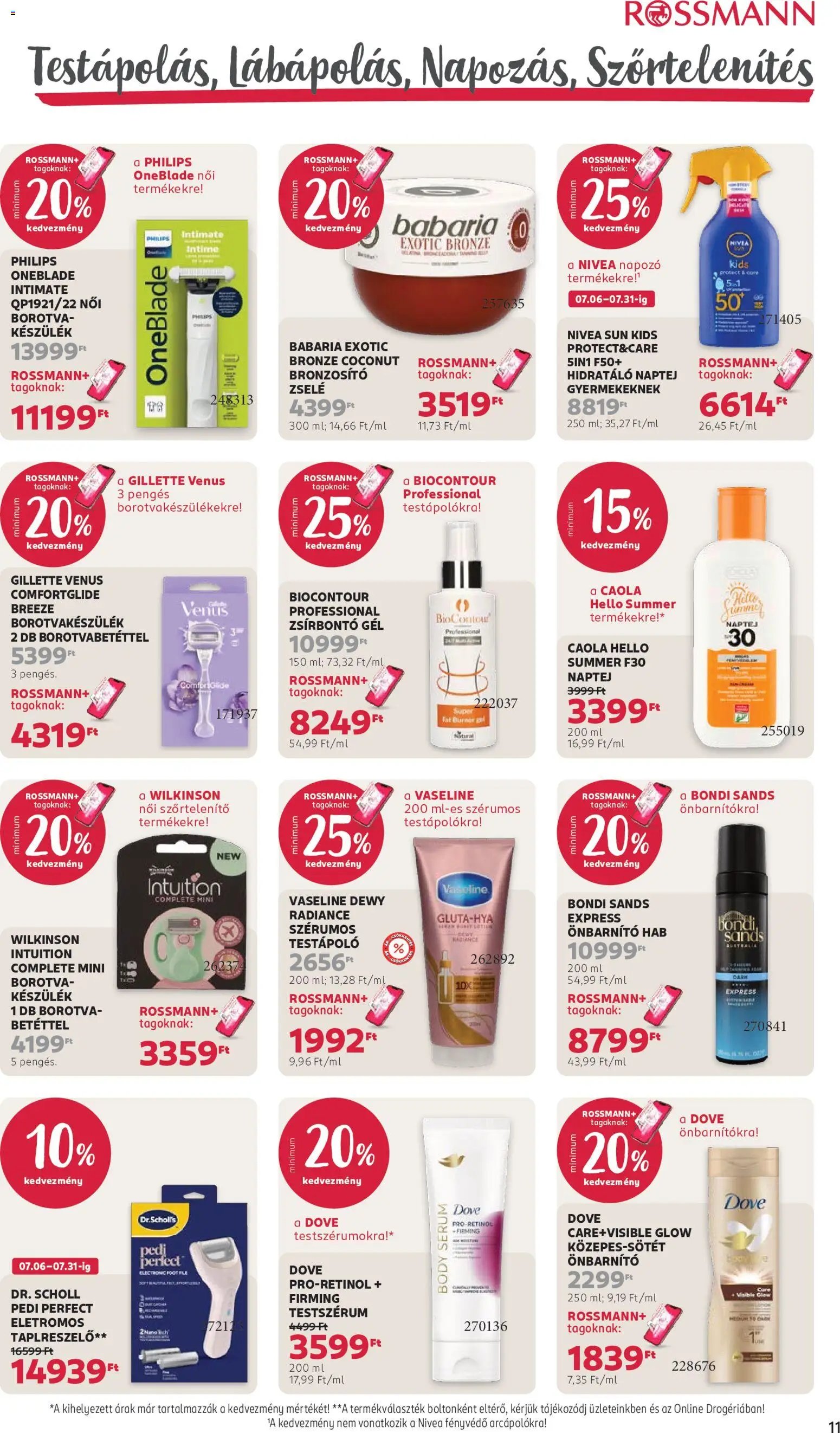 Rossmann újság 2026.07.20. Rossmann akciós újság