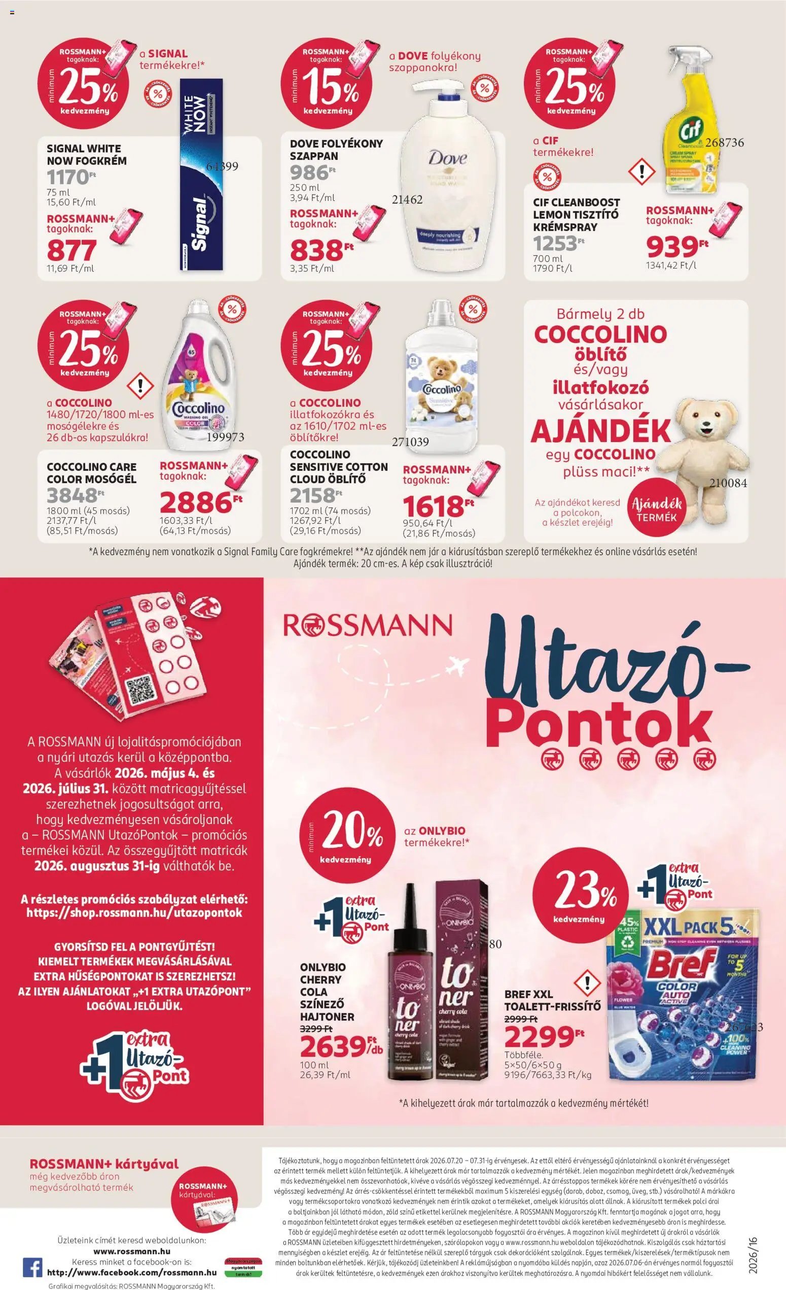 Rossmann újság 2026.07.20. Rossmann akciós újság