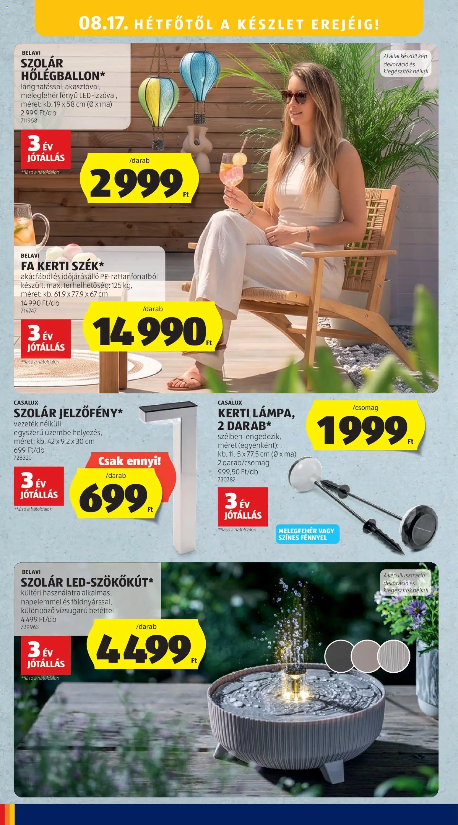 Aldi újság 2026.08.13. Aldi Középső sor termékei