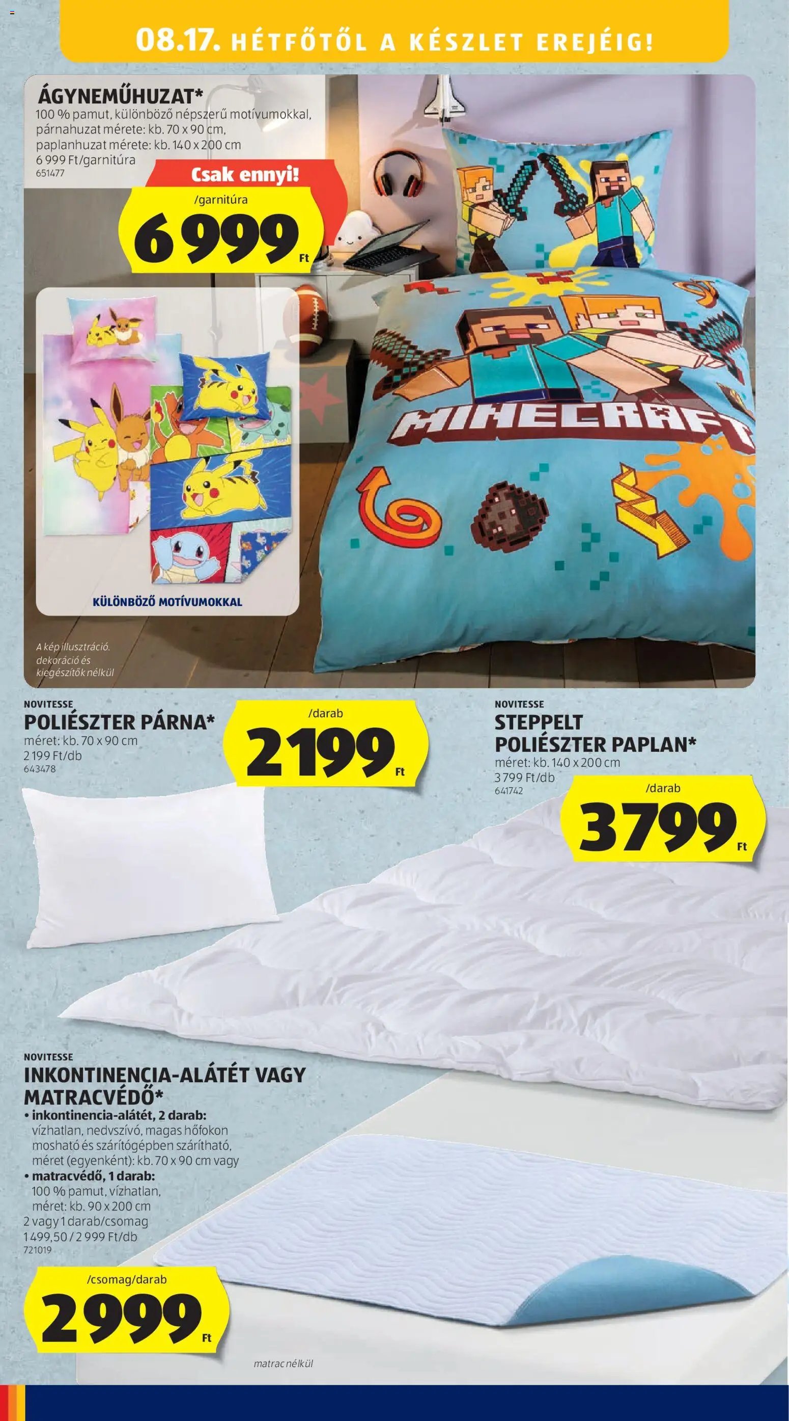 Aldi újság 2026.08.13. Aldi Középső sor termékei