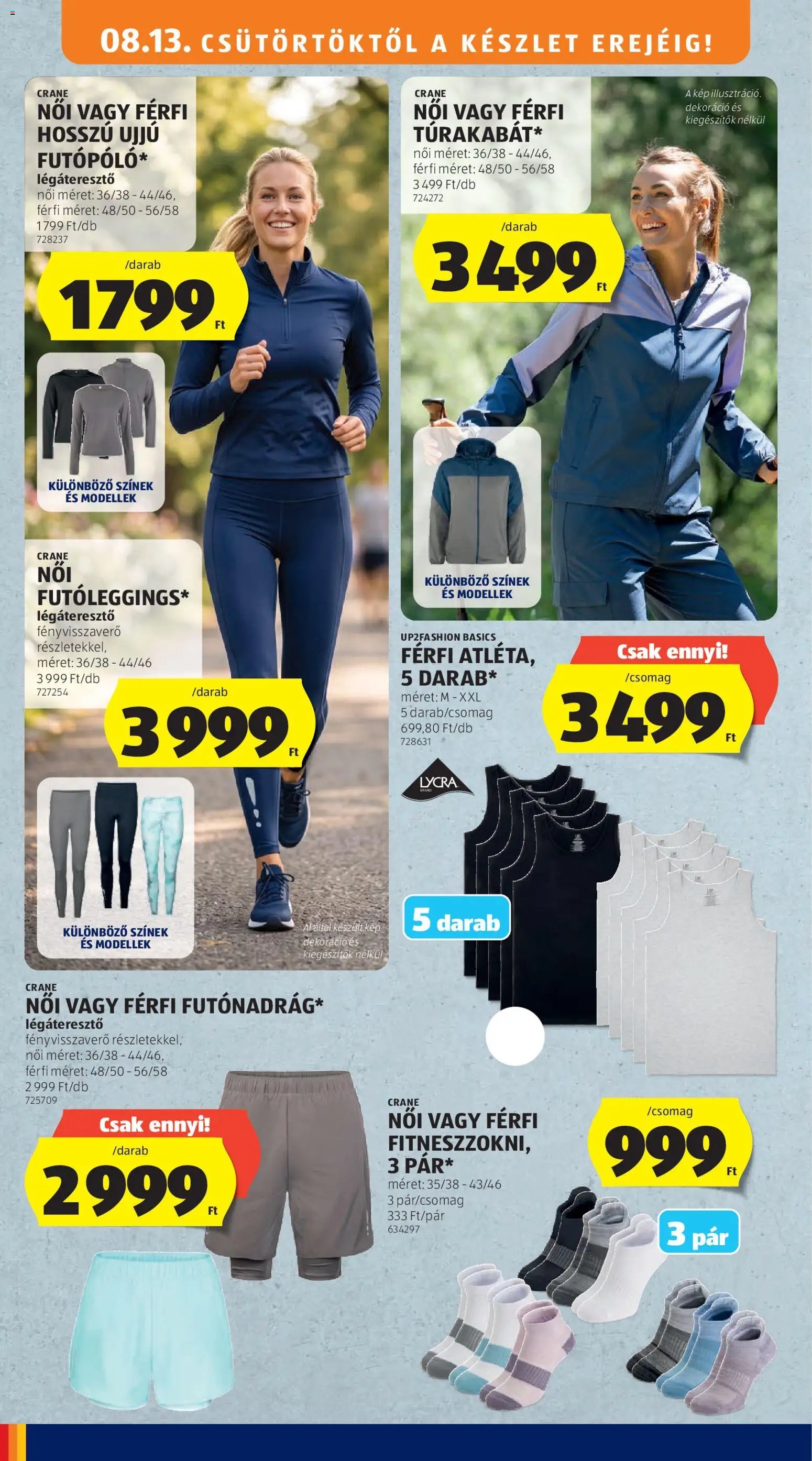 Aldi újság 2026.08.13. Aldi Középső sor termékei