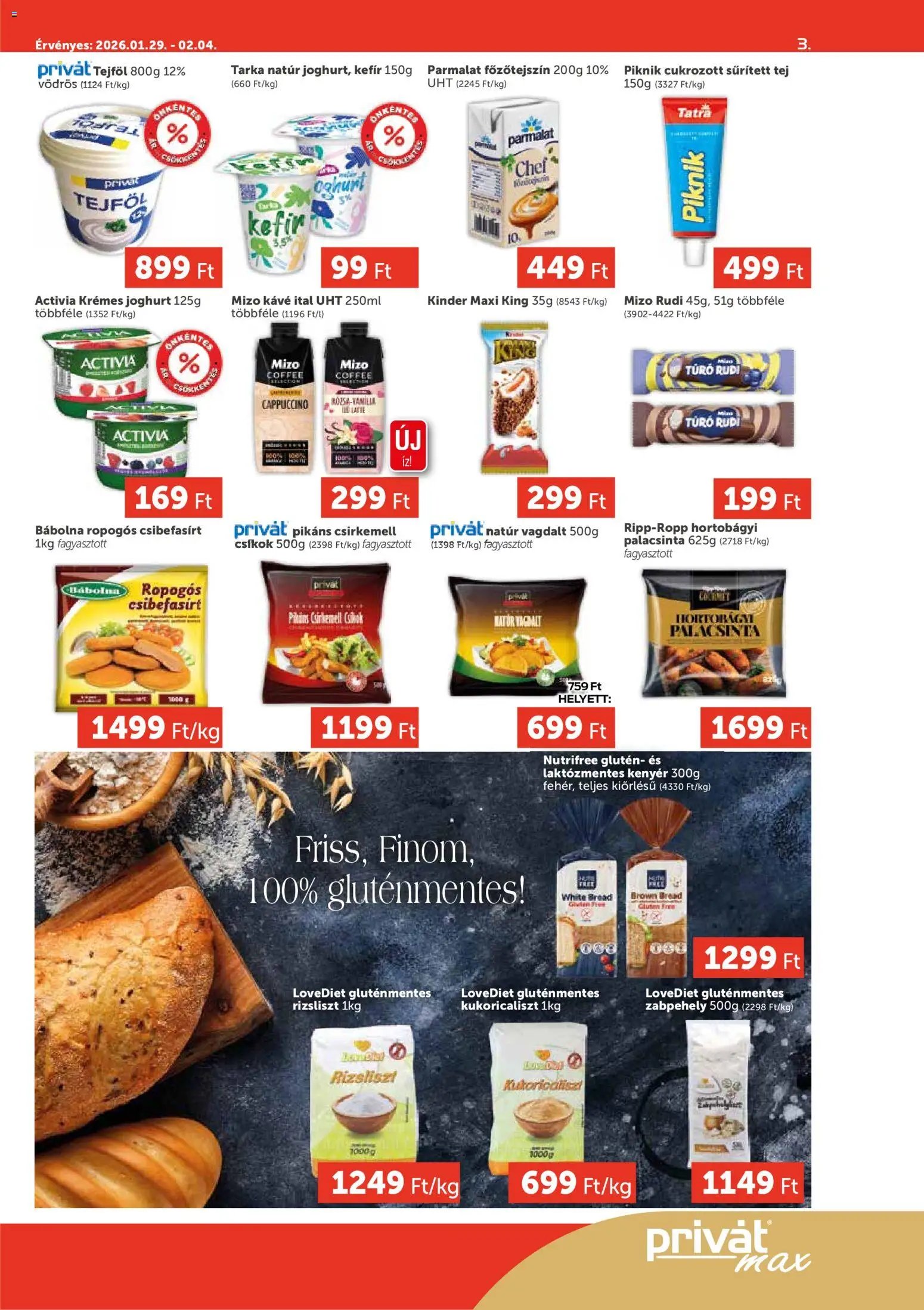 PRIVÁT újság 2026.01.29. Aktuális szórólap MAX (2026-01-29 - 2026-02-04)