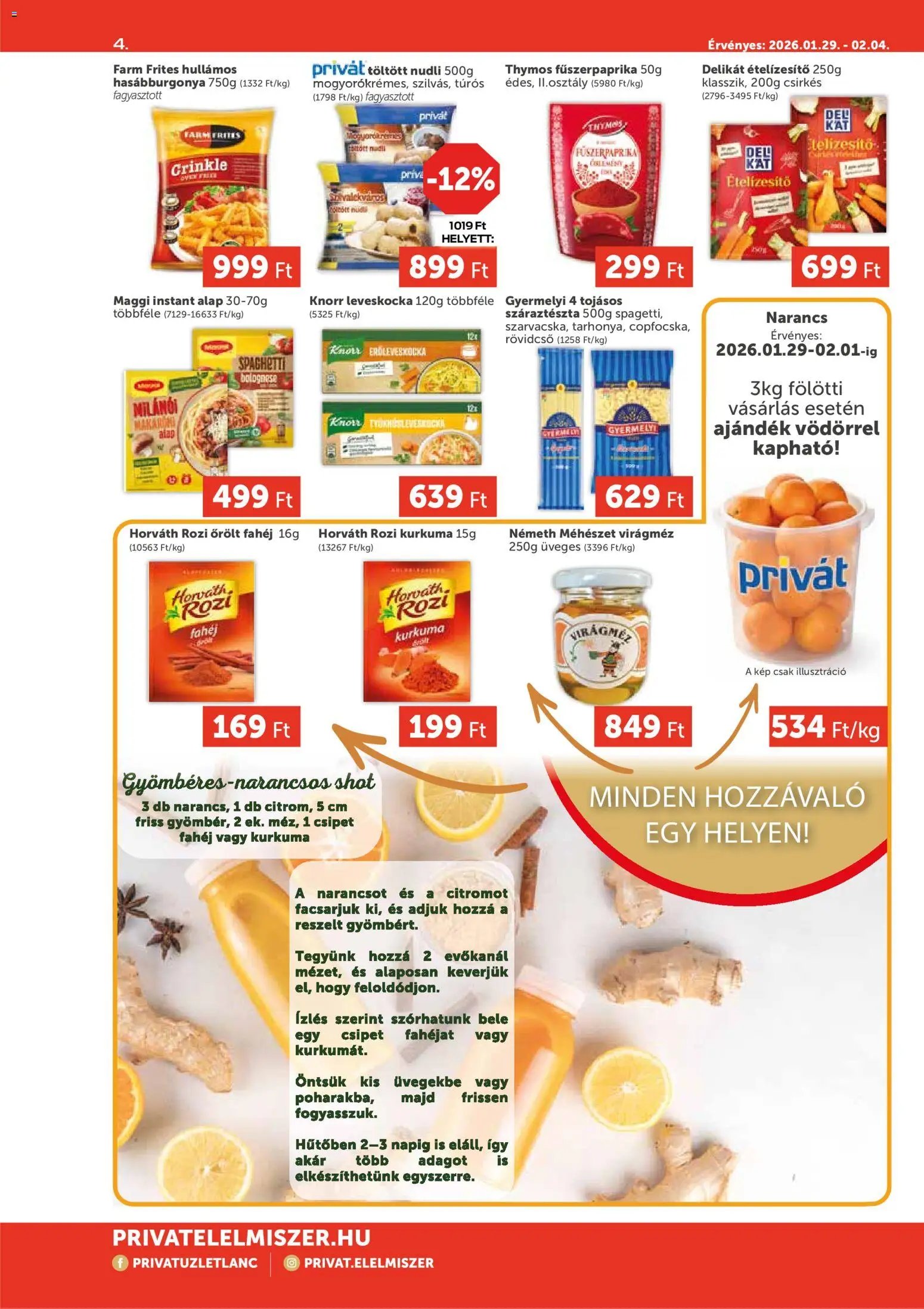 PRIVÁT újság 2026.01.29. Aktuális szórólap MAX (2026-01-29 - 2026-02-04)