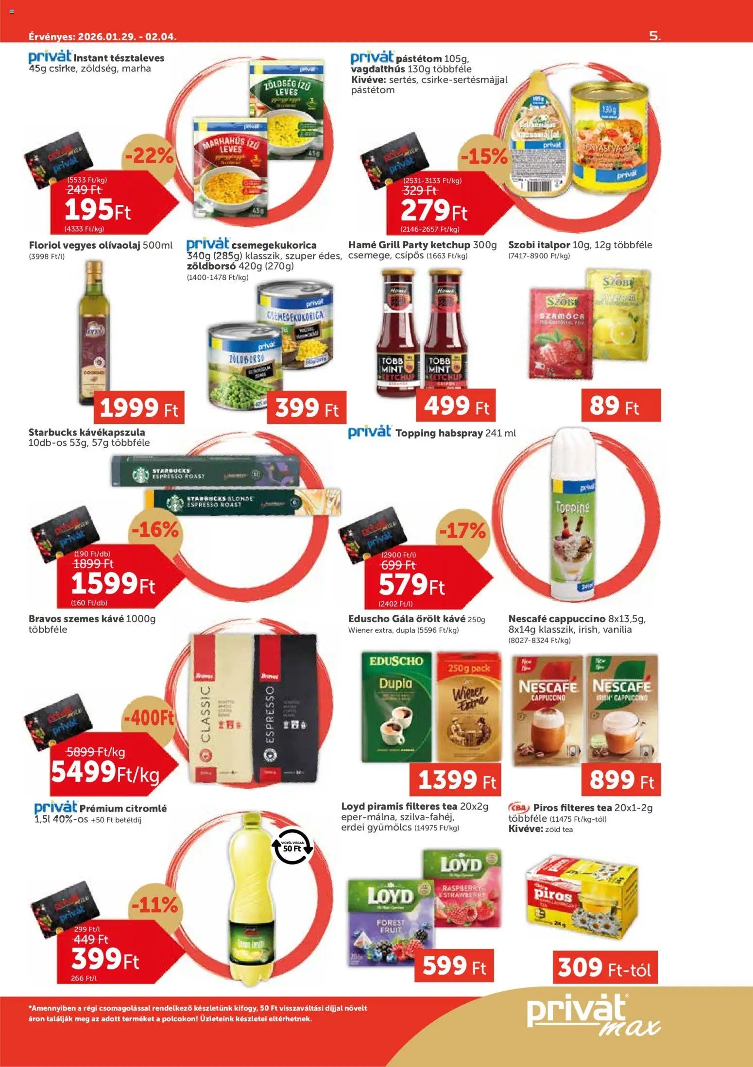 PRIVÁT újság 2026.01.29. Aktuális szórólap MAX (2026-01-29 - 2026-02-04)