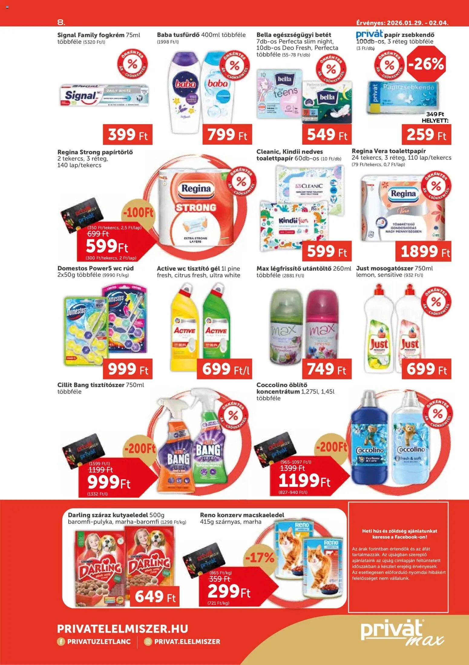 PRIVÁT újság 2026.01.29. Aktuális szórólap MAX (2026-01-29 - 2026-02-04)