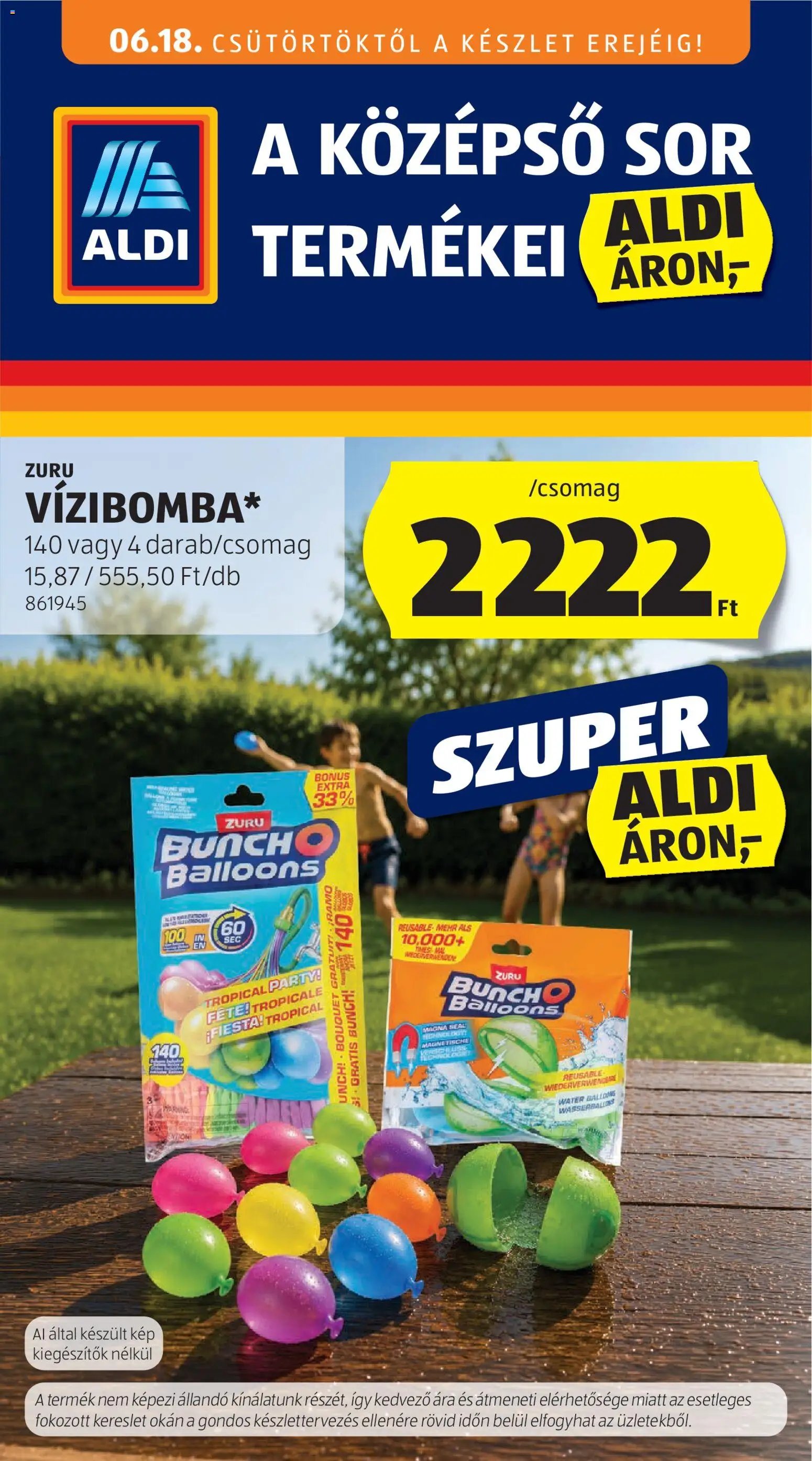 Aldi újság 2026.06.18. Aldi Középső sor termékei