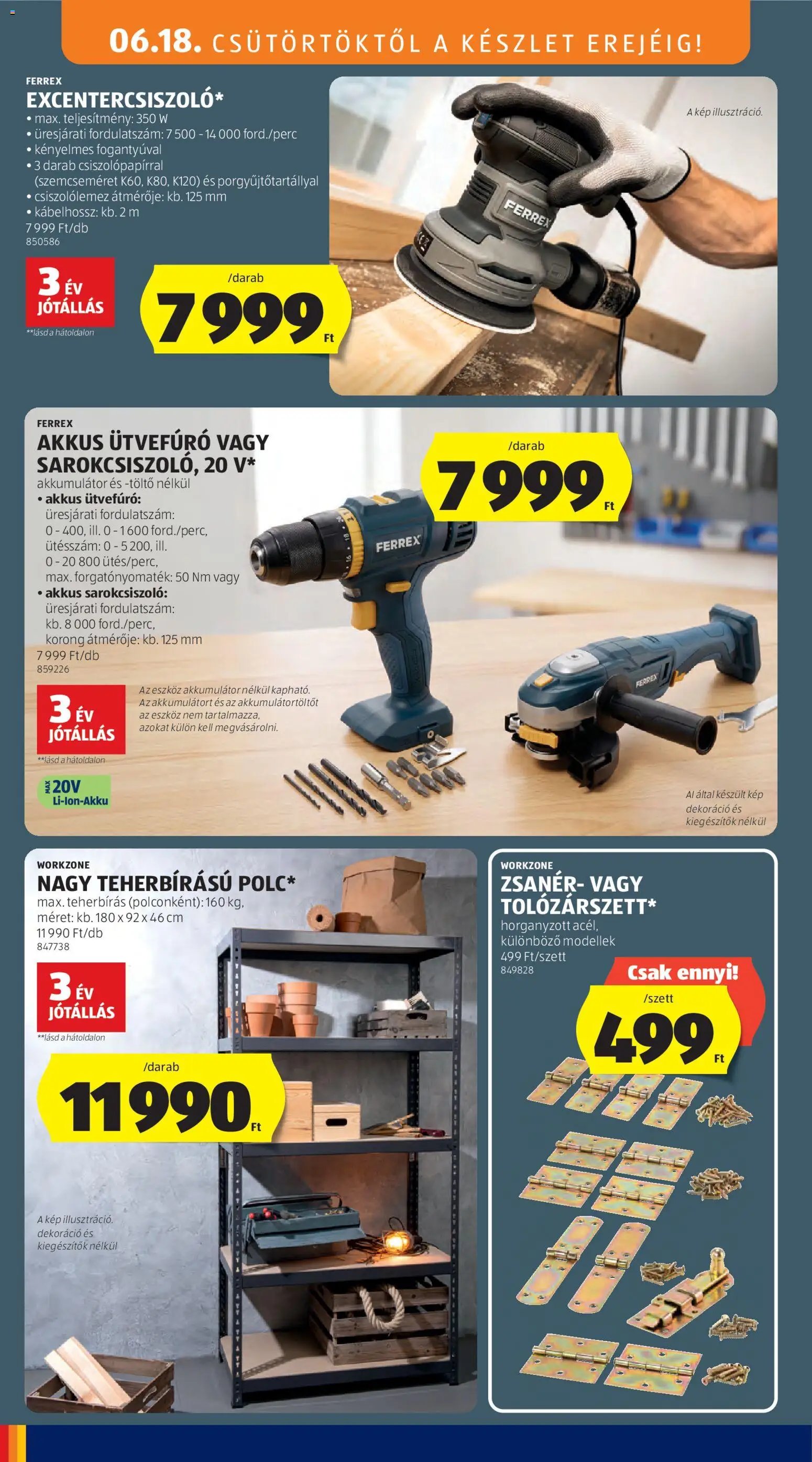 Aldi újság 2026.06.18. Aldi Középső sor termékei