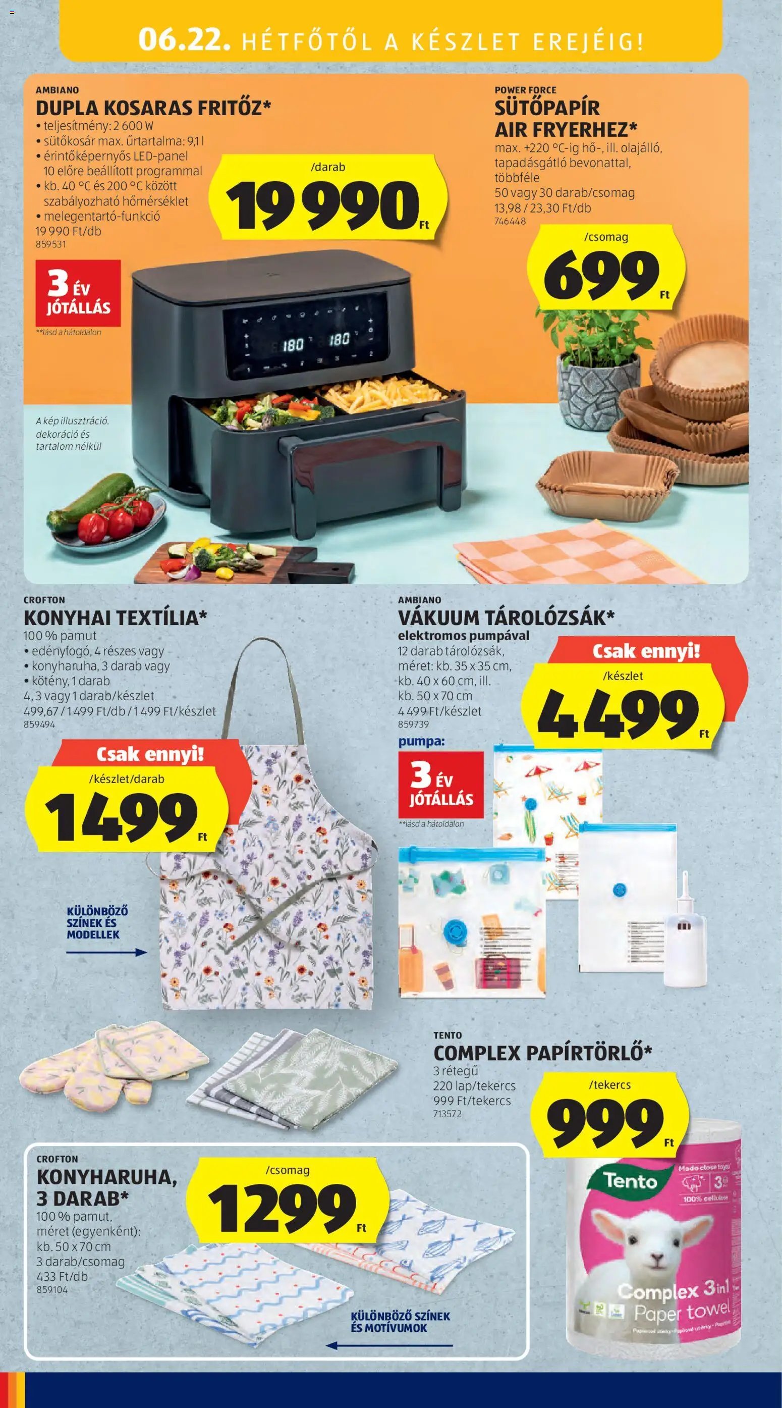 Aldi újság 2026.06.18. Aldi Középső sor termékei