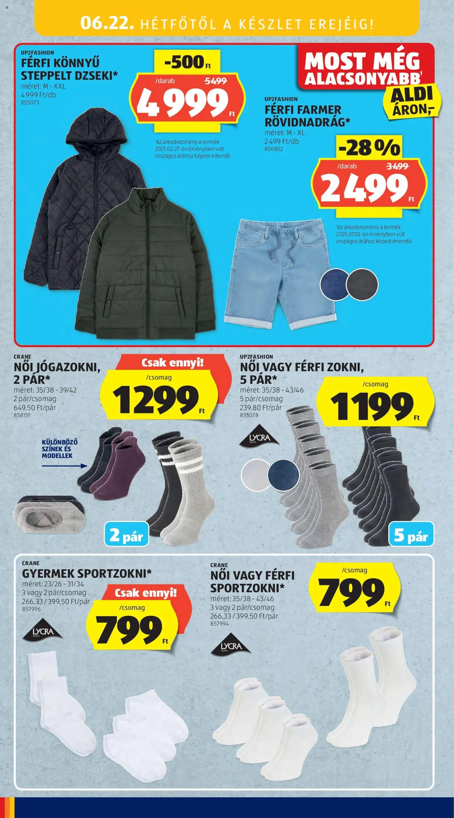 Aldi újság 2026.06.18. Aldi Középső sor termékei