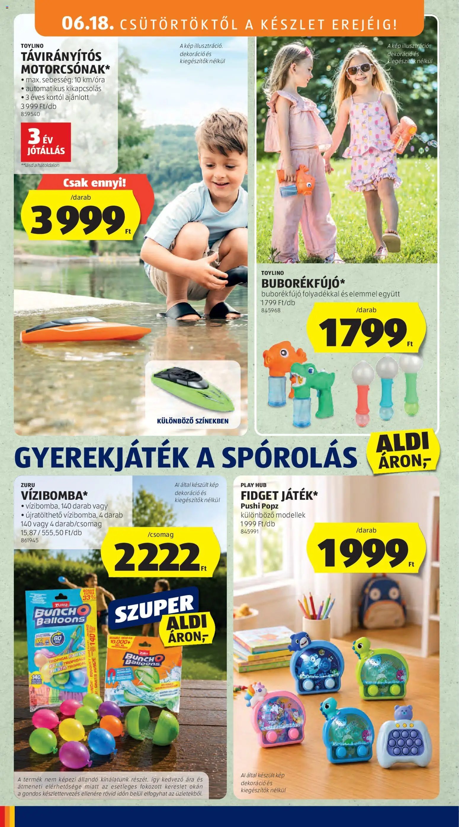 Aldi újság 2026.06.18. Aldi Középső sor termékei
