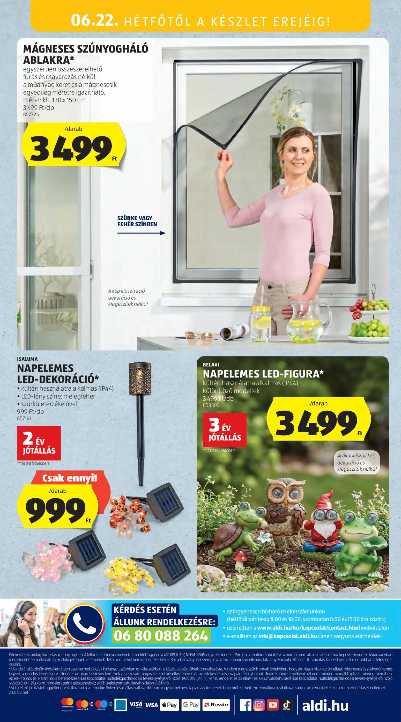 Aldi újság 2026.06.18. Aldi Középső sor termékei