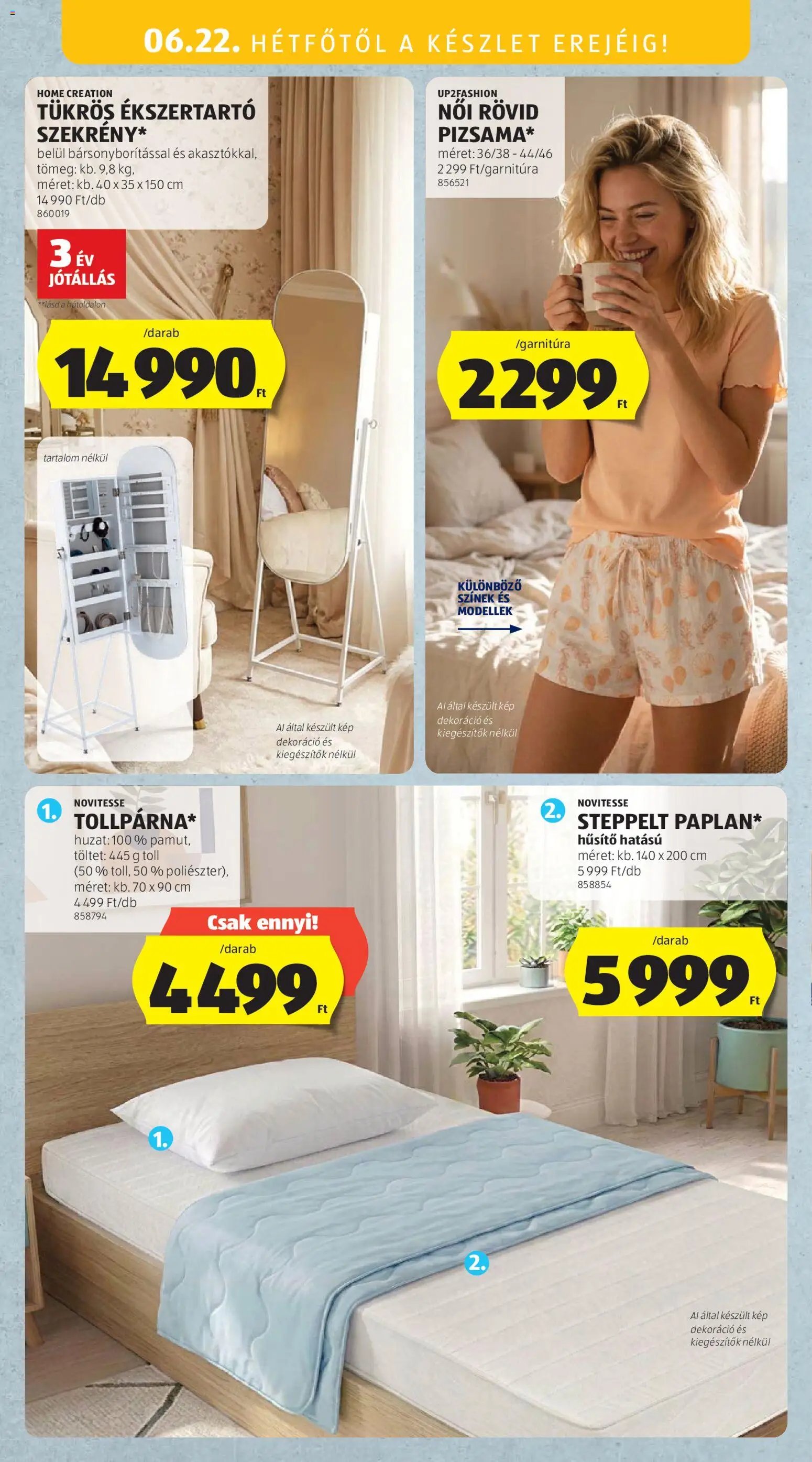 Aldi újság 2026.06.18. Aldi Középső sor termékei