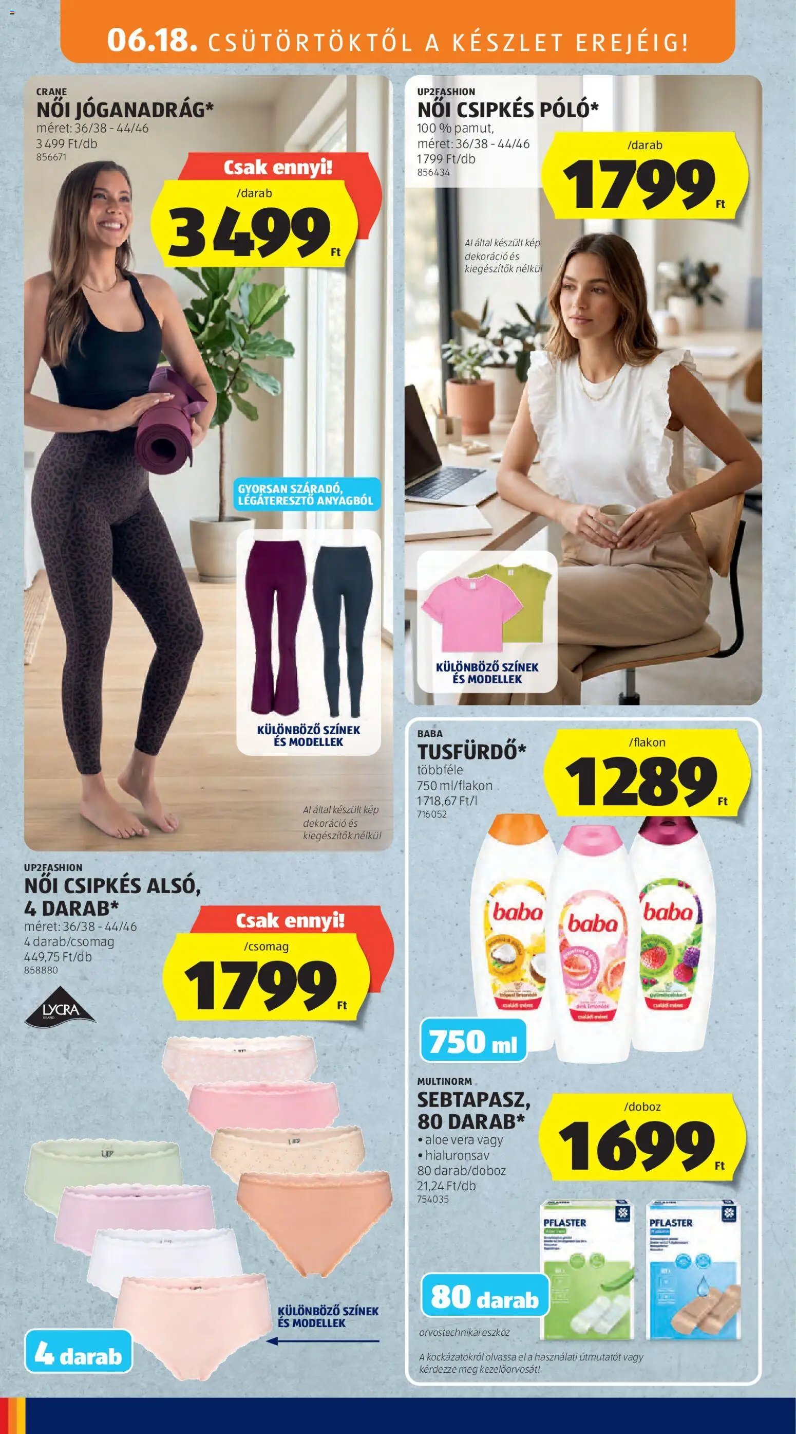 Aldi újság 2026.06.18. Aldi Középső sor termékei