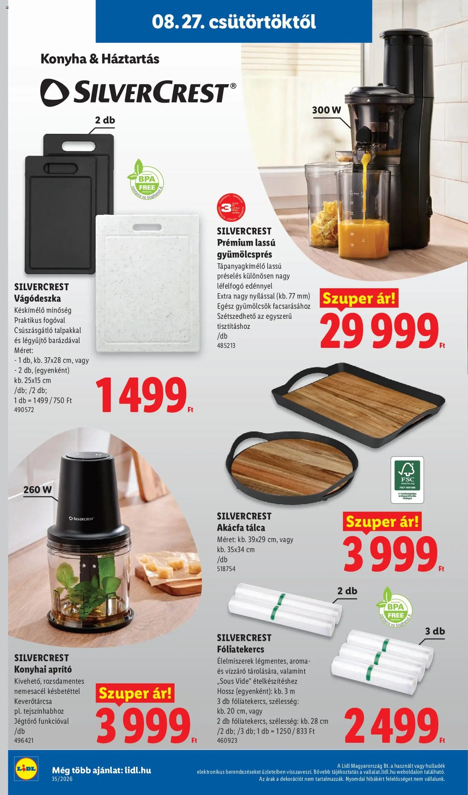 Lidl újság 2026.08.27. Lidl Nonfood kínálatunk