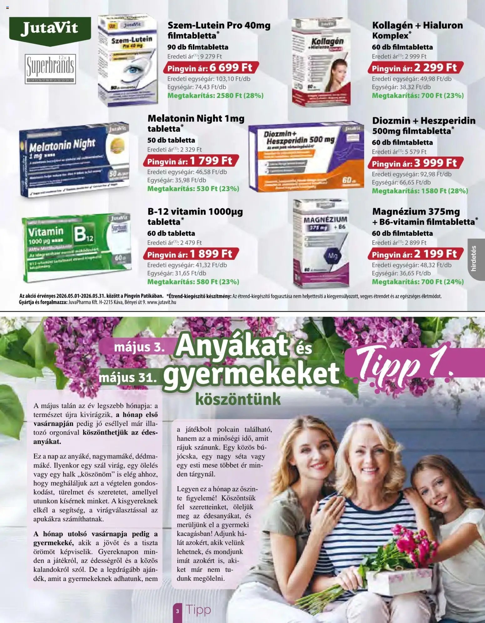 Pingvin Patika újság 2026.05.01. Pingvin Patika Magazin (2026-05-01 - 2026-05-31)