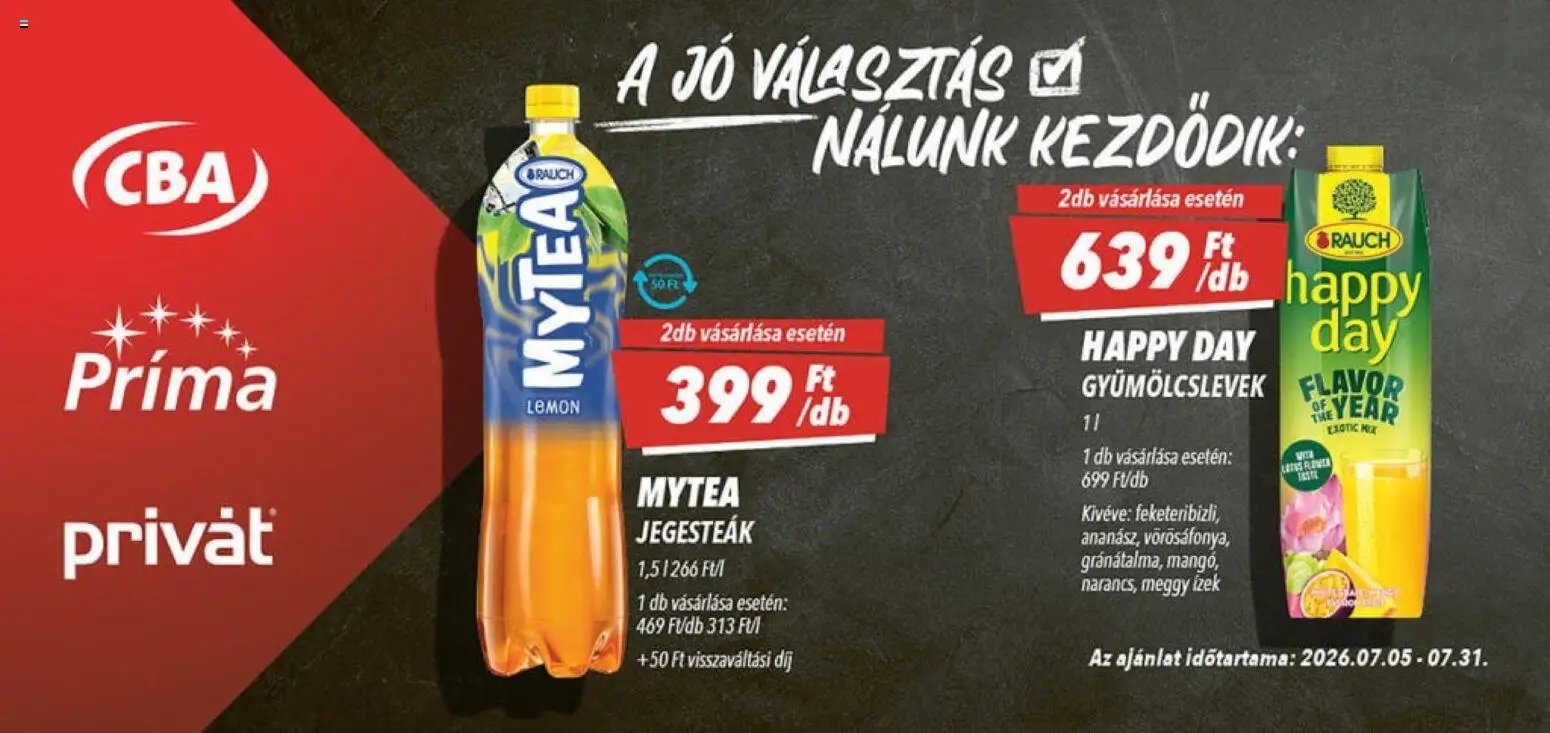 CBA Príma újság 2026.07.05. CBA Príma akciós újság