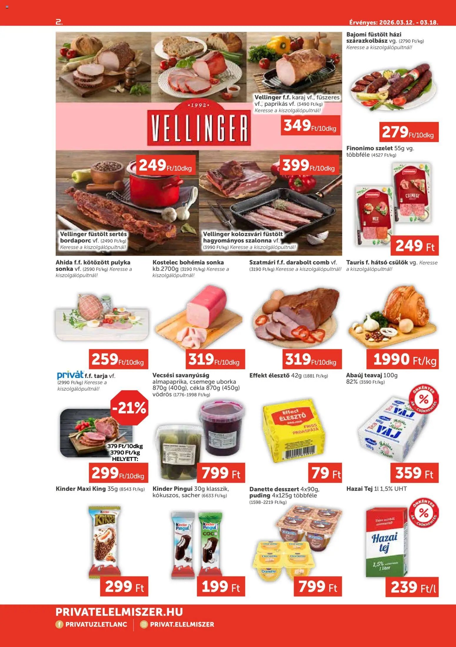 PRIVÁT újság 2026.03.12. PRIVÁT Aktuális szórólap MAX (2026-03-12 - 2026-03-18)