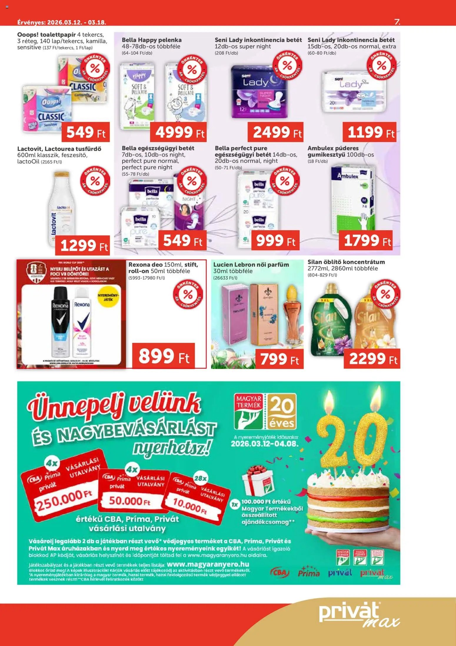 PRIVÁT újság 2026.03.12. PRIVÁT Aktuális szórólap MAX (2026-03-12 - 2026-03-18)