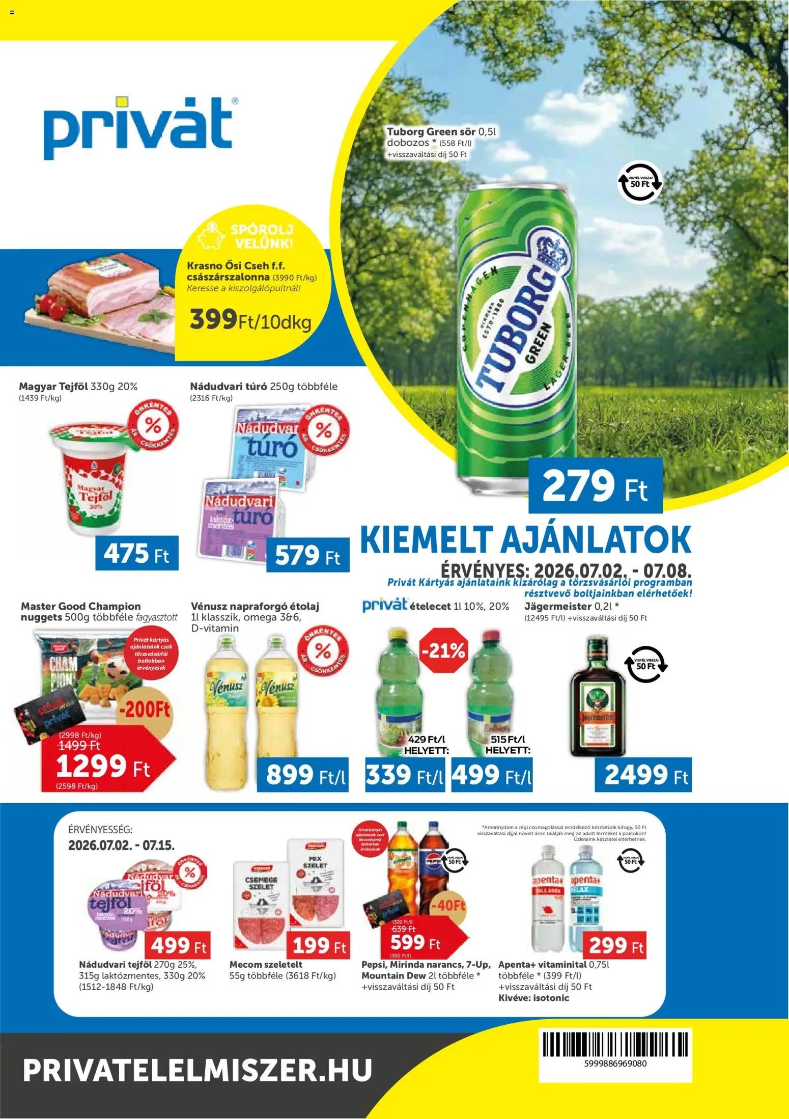 PRIVÁT újság 2026.07.02. PRIVÁT akciós újság