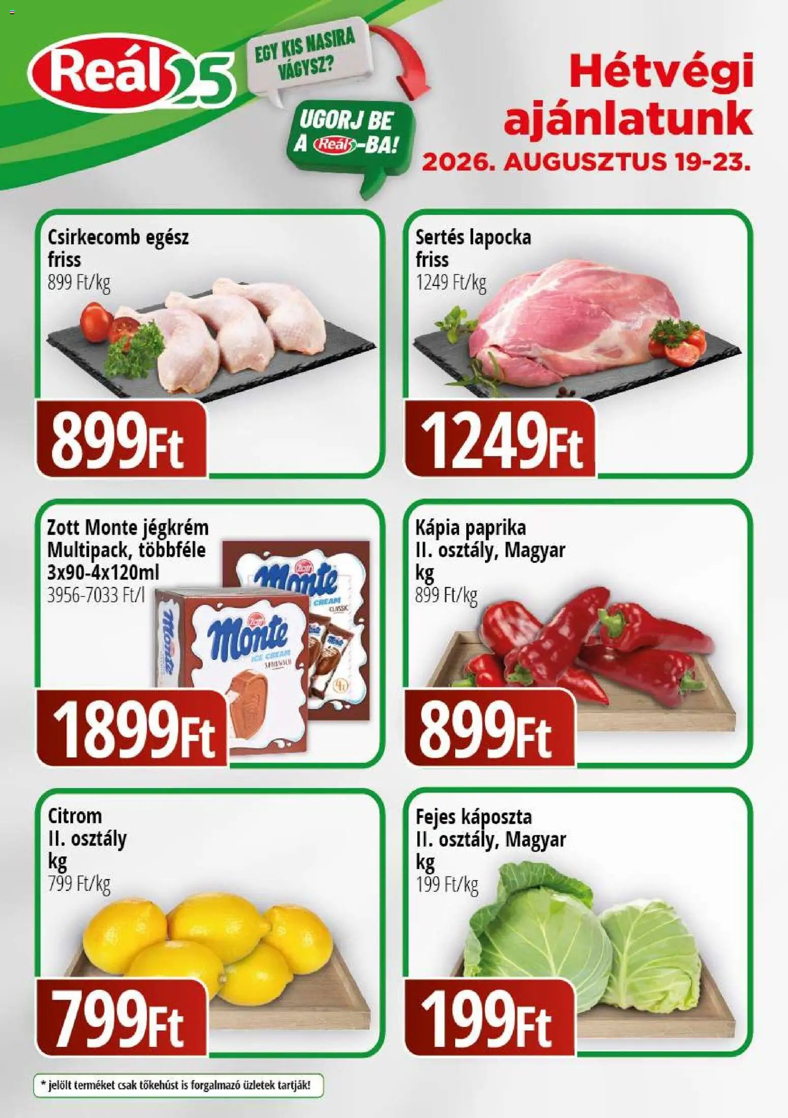 Reál újság 2026.08.19. Reál Bevásárló hétvége - Pest megye