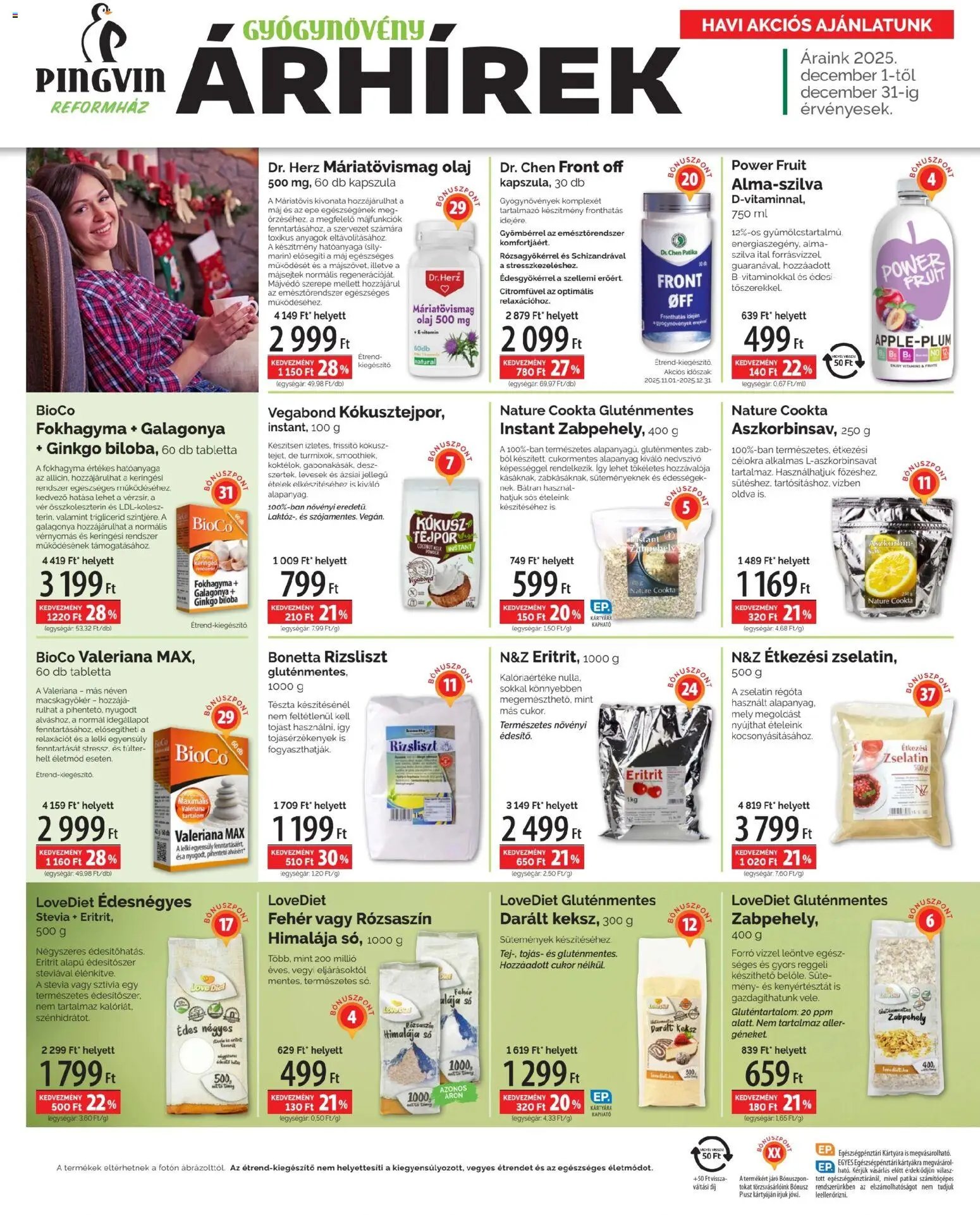 Pingvin Patika újság 2025.12.01. Pingvin Reformház Árhírek (2025-12-01 - 2025-12-31)