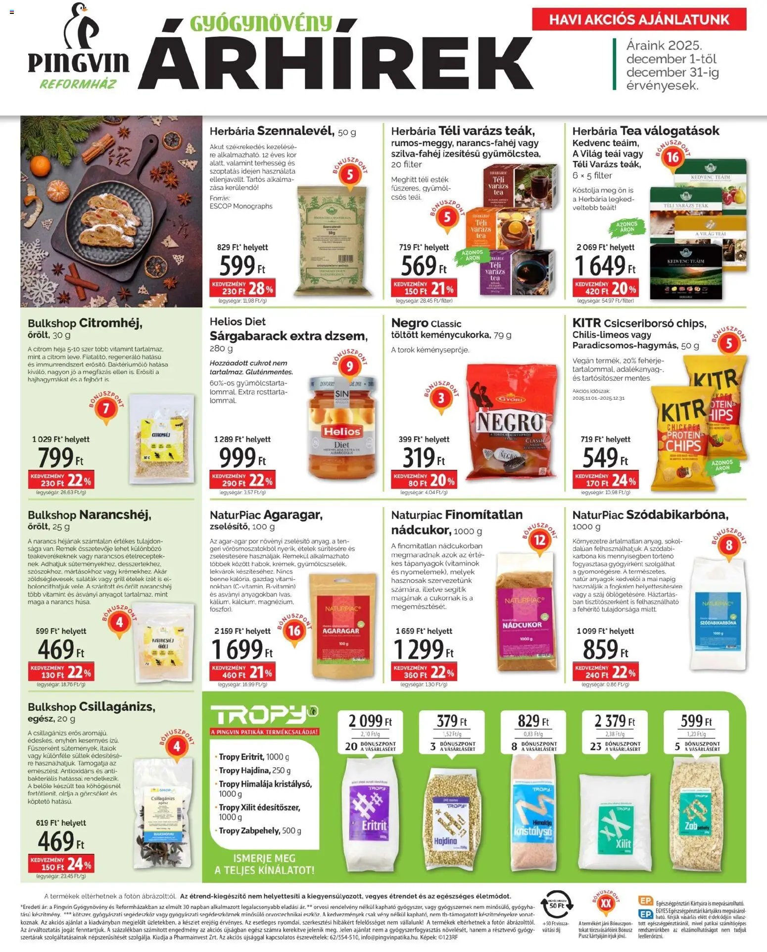 Pingvin Patika újság 2025.12.01. Pingvin Reformház Árhírek (2025-12-01 - 2025-12-31)