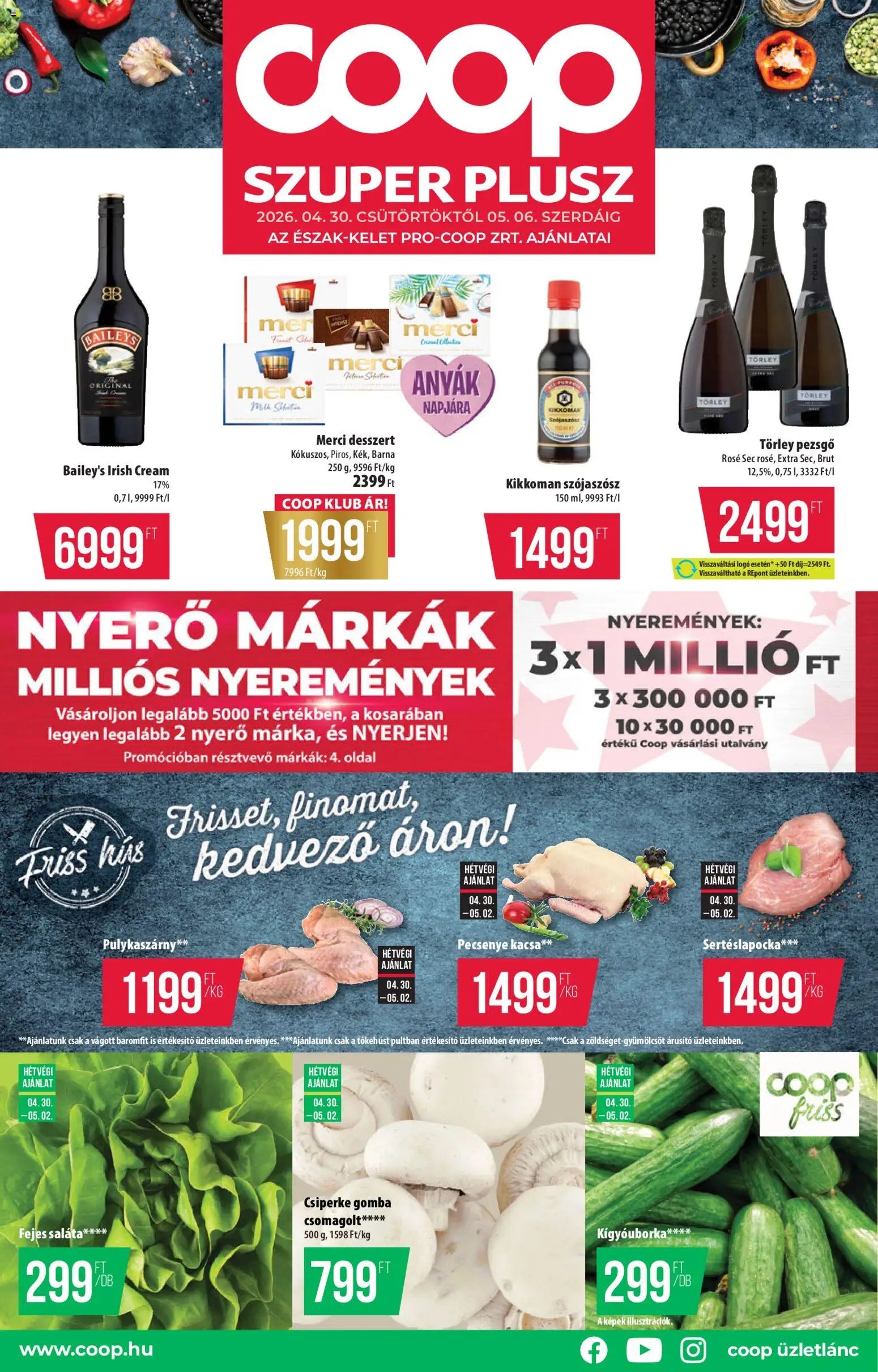 COOP újság 2026.04.30. COOP - Észak Kelet Pro-Coop Zrt - Szuper Plusz (2026-04-30 - 2026-05-06)