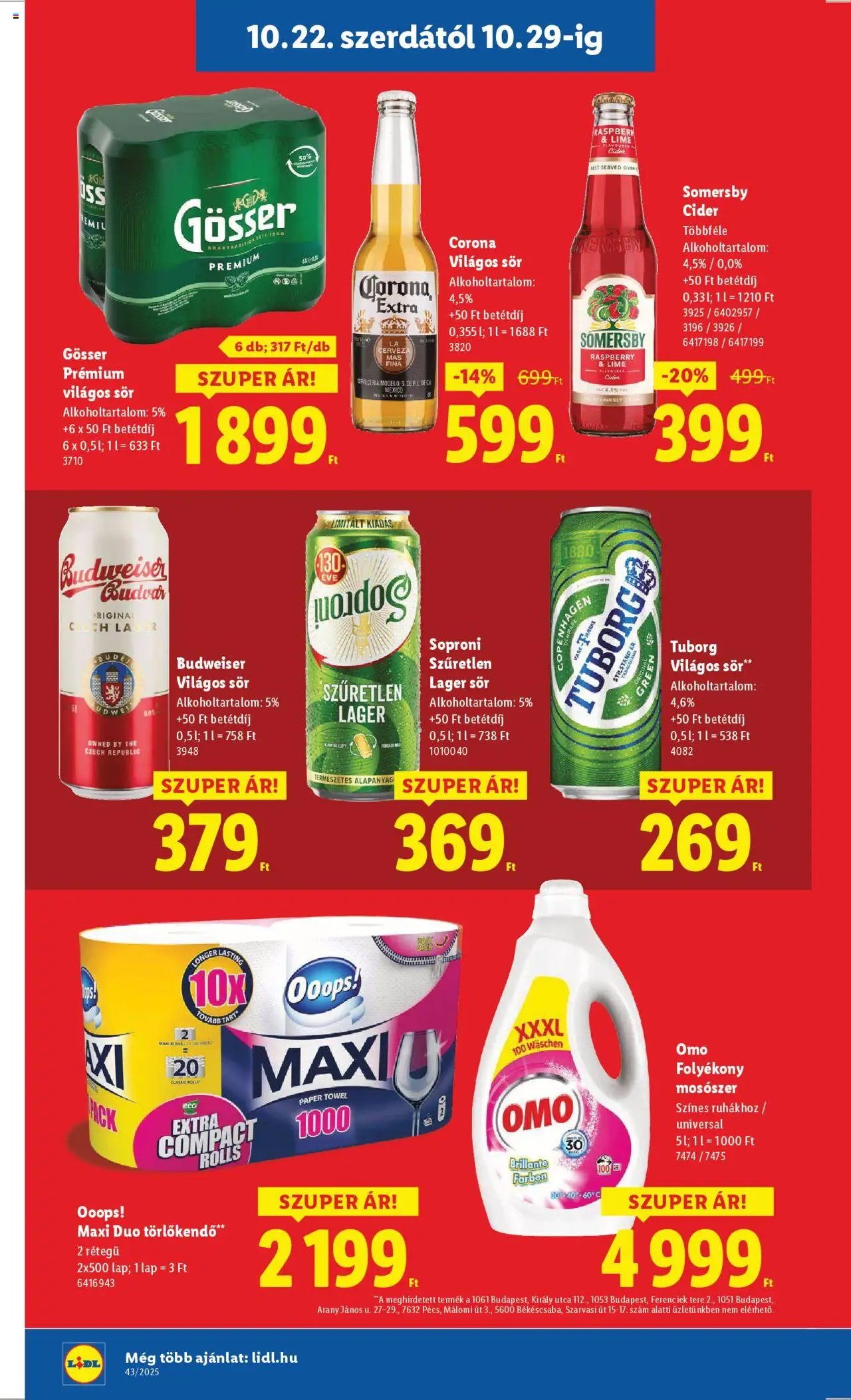 Lidl újság 2025.10.22. Akciós újság Lidl (2025-10-22 - 2025-10-29)