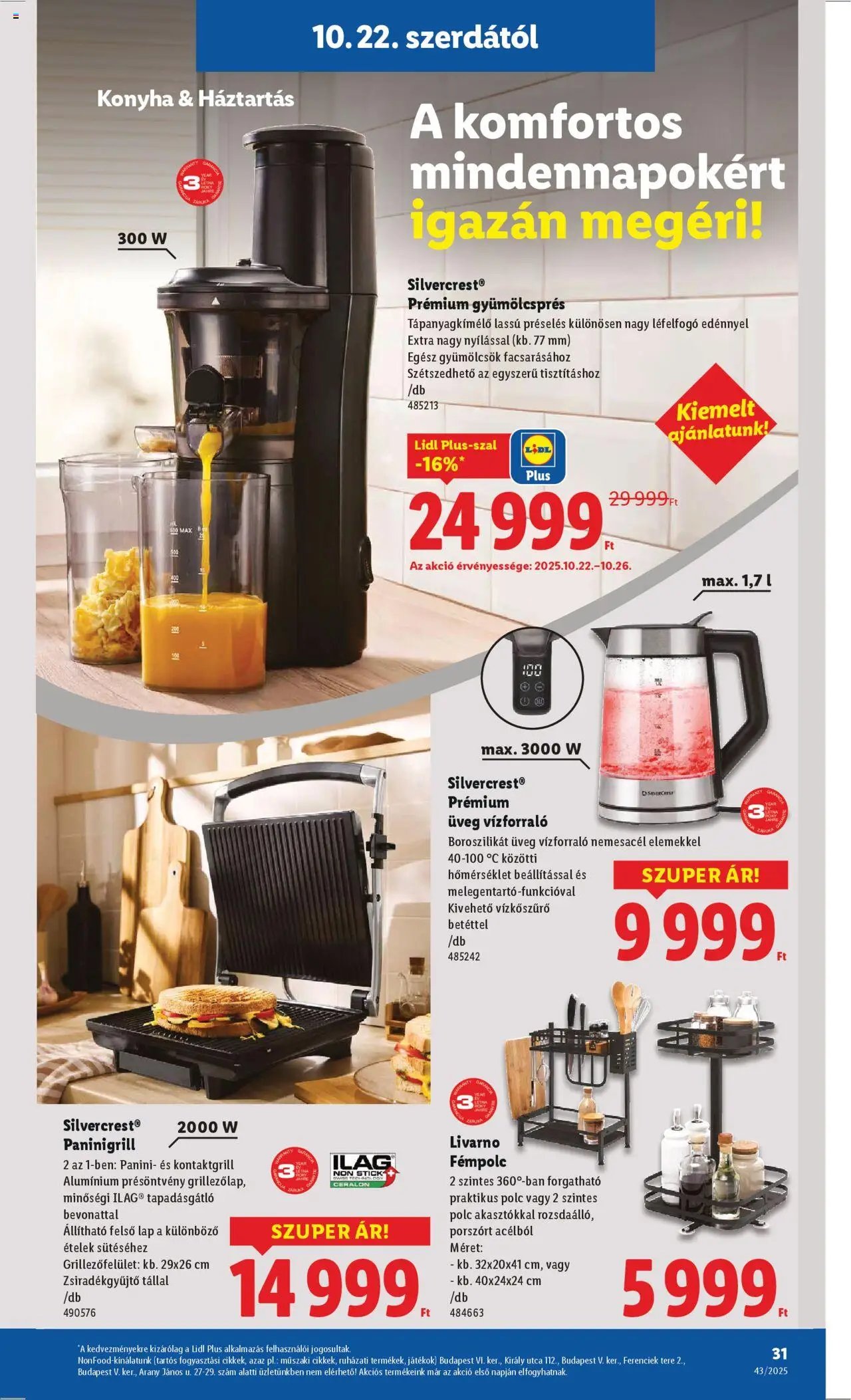 Lidl újság 2025.10.22. Akciós újság Lidl (2025-10-22 - 2025-10-29)