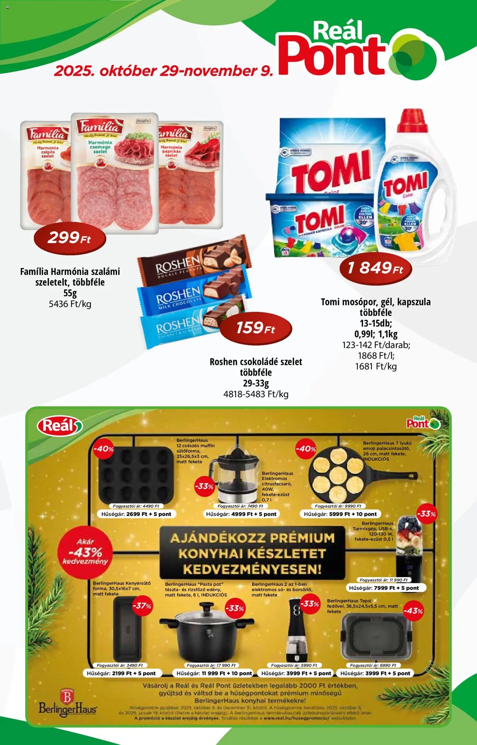 Reál újság 2025.10.29. Akciós újság Pont (2025-10-29 - 2025-11-09)