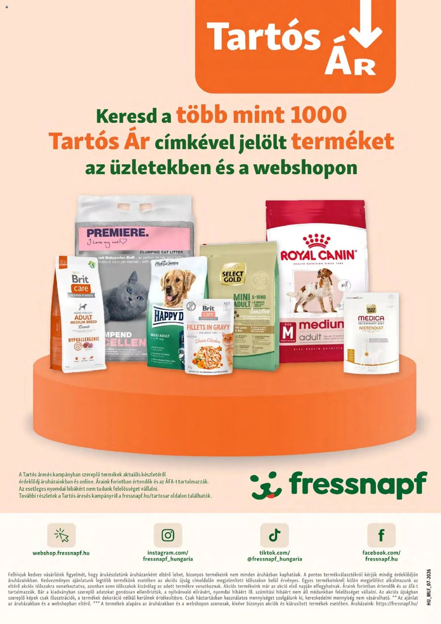 Fressnapf újság 2026.07.02. Fressnapf akciós újság