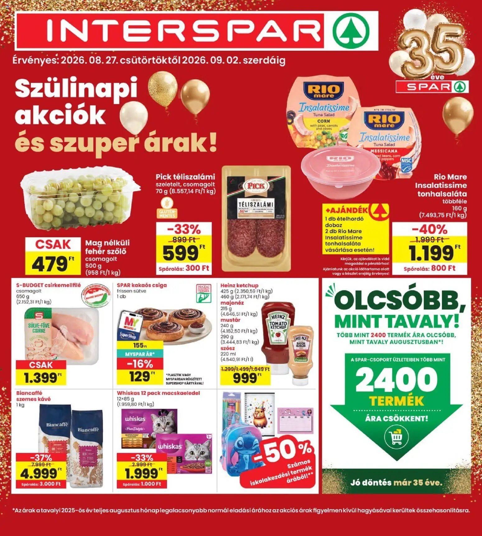 Interspar újság 2026.08.27. Interspar akciós újság