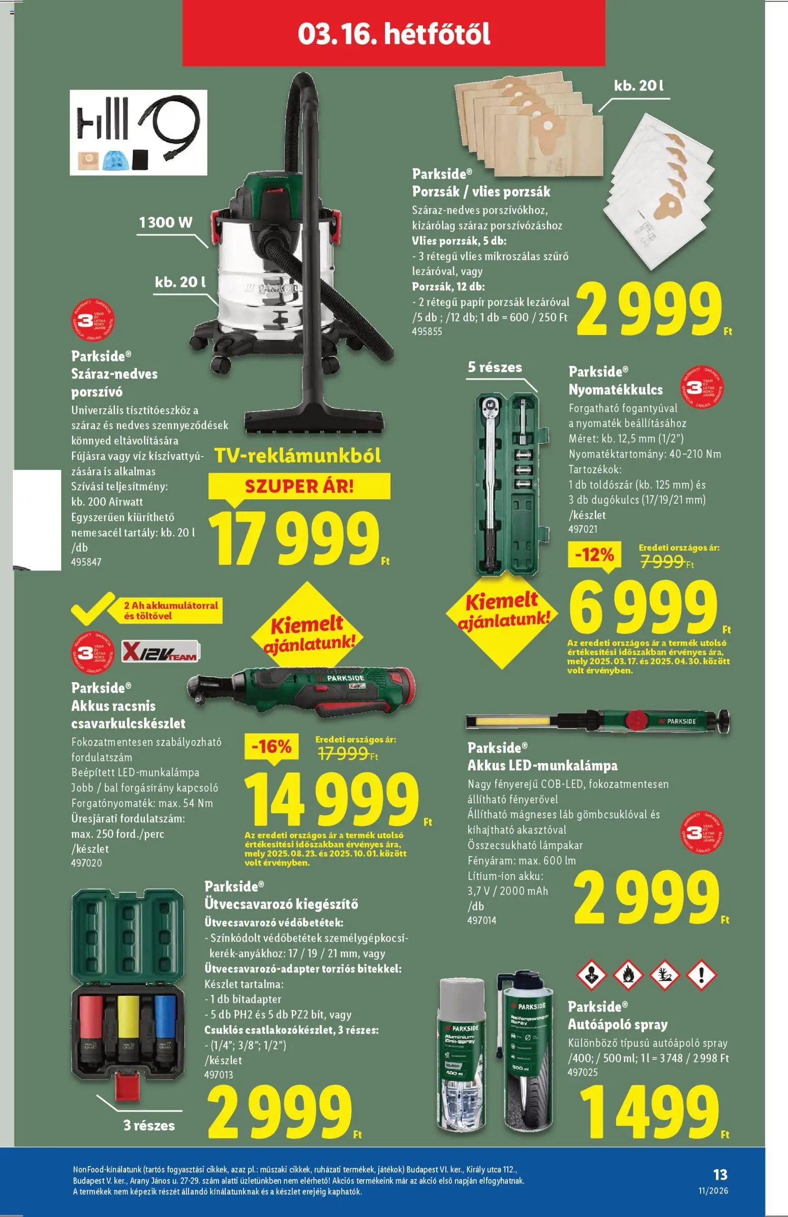 Lidl újság 2026.03.12. Lidl Nonfood kínálatunk (2026-03-12 - 2026-03-18)