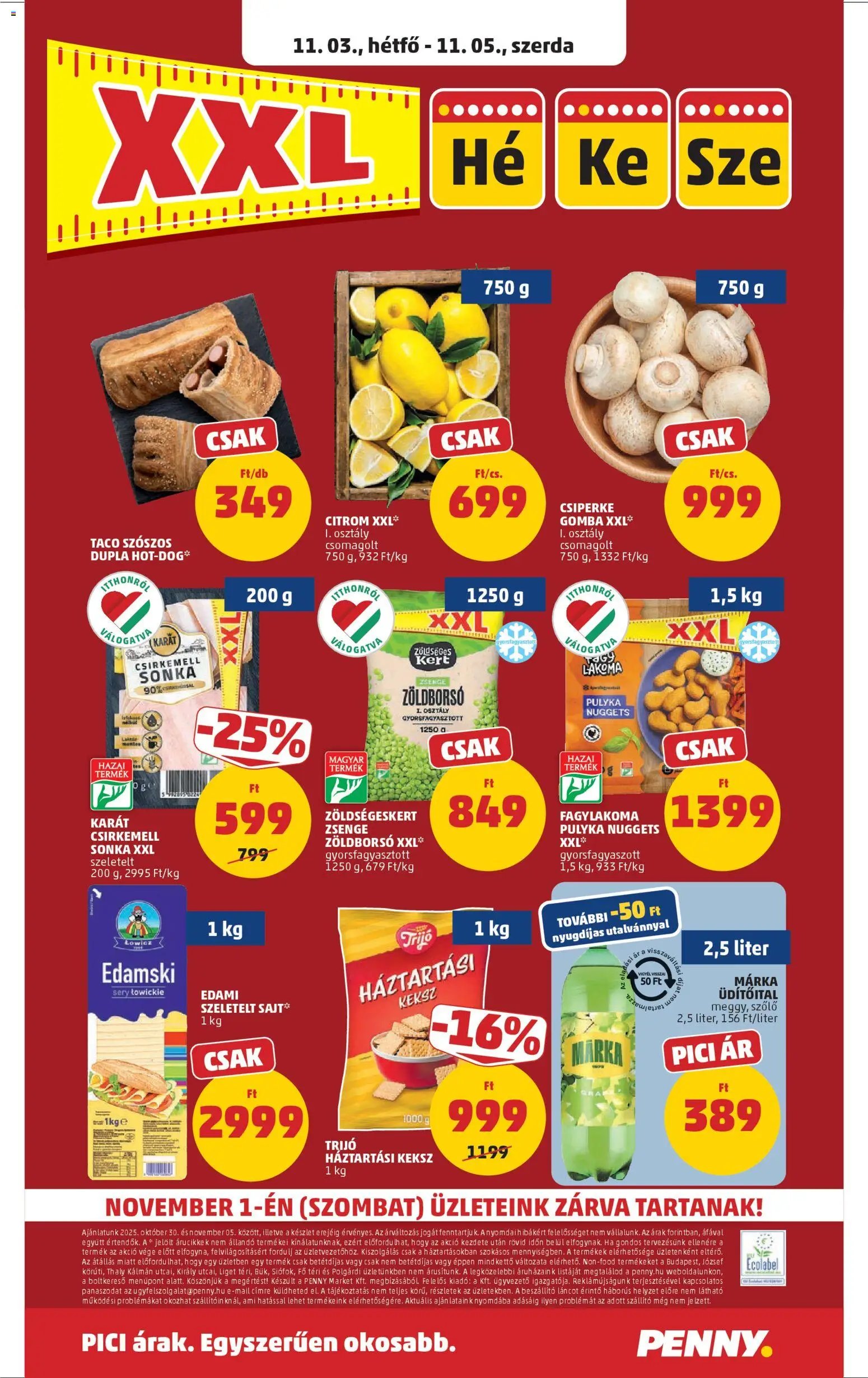 PENNY újság 2025.10.30. Akciós újság PENNY (2025-10-30 - 2025-11-05)