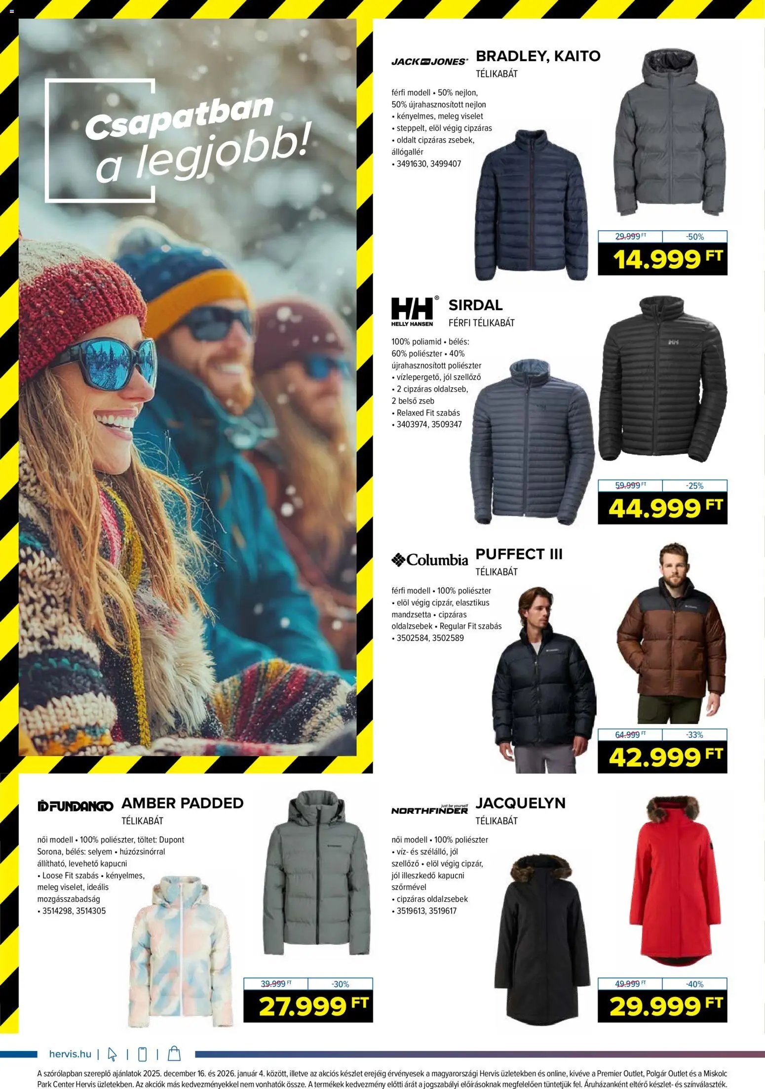Hervis Sports újság 2025.12.16. Akciós újság Hervis Sports (2025-12-16 - 2026-01-04)