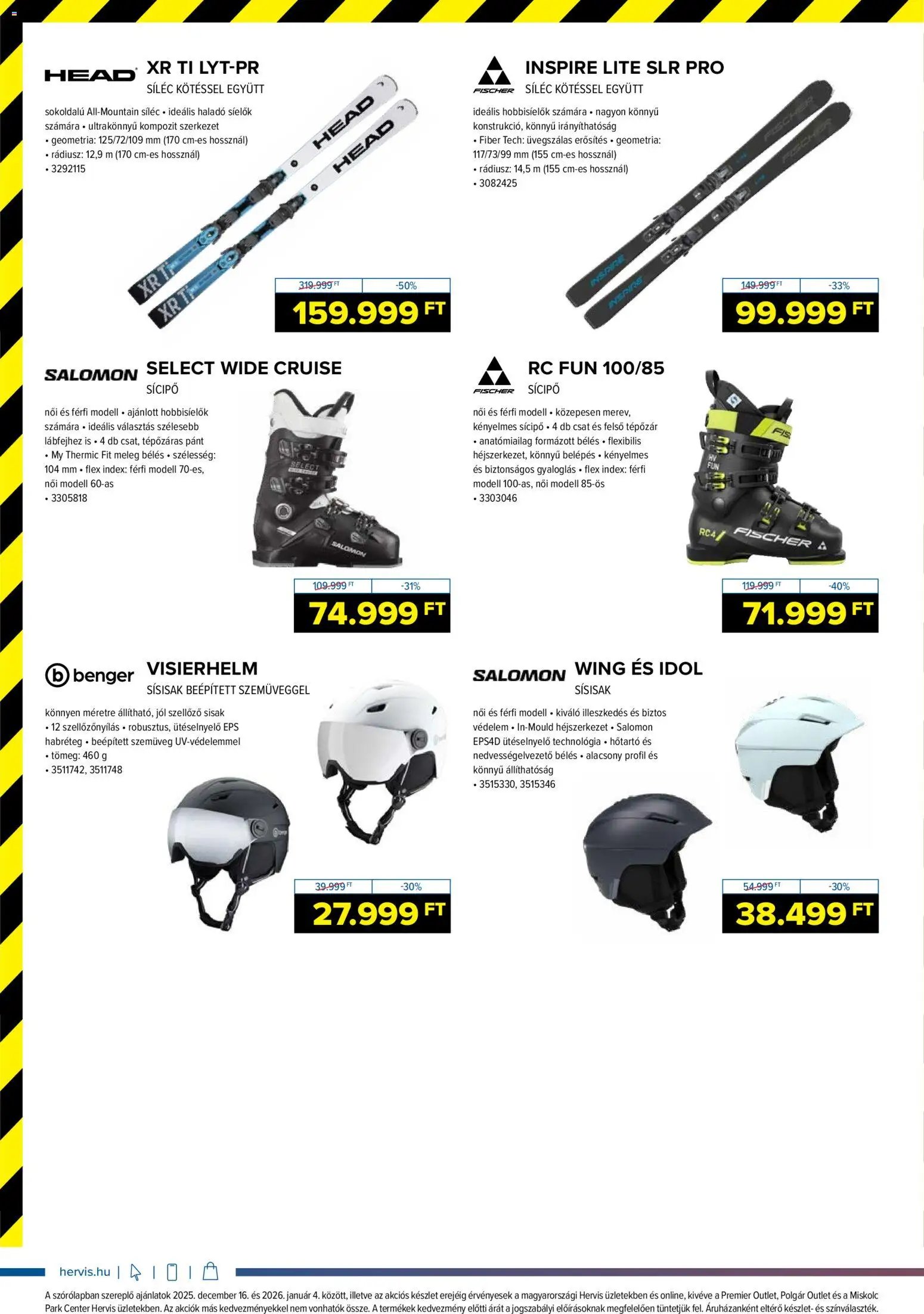 Hervis Sports újság 2025.12.16. Akciós újság Hervis Sports (2025-12-16 - 2026-01-04)