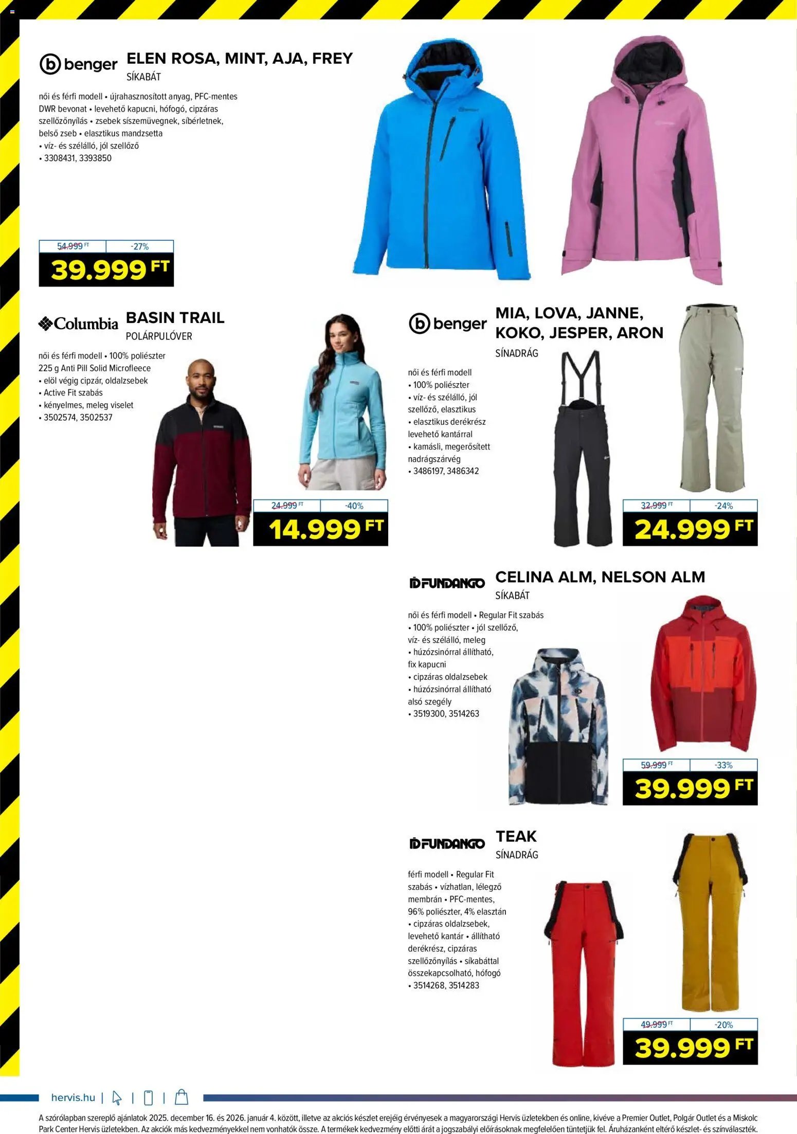 Hervis Sports újság 2025.12.16. Akciós újság Hervis Sports (2025-12-16 - 2026-01-04)