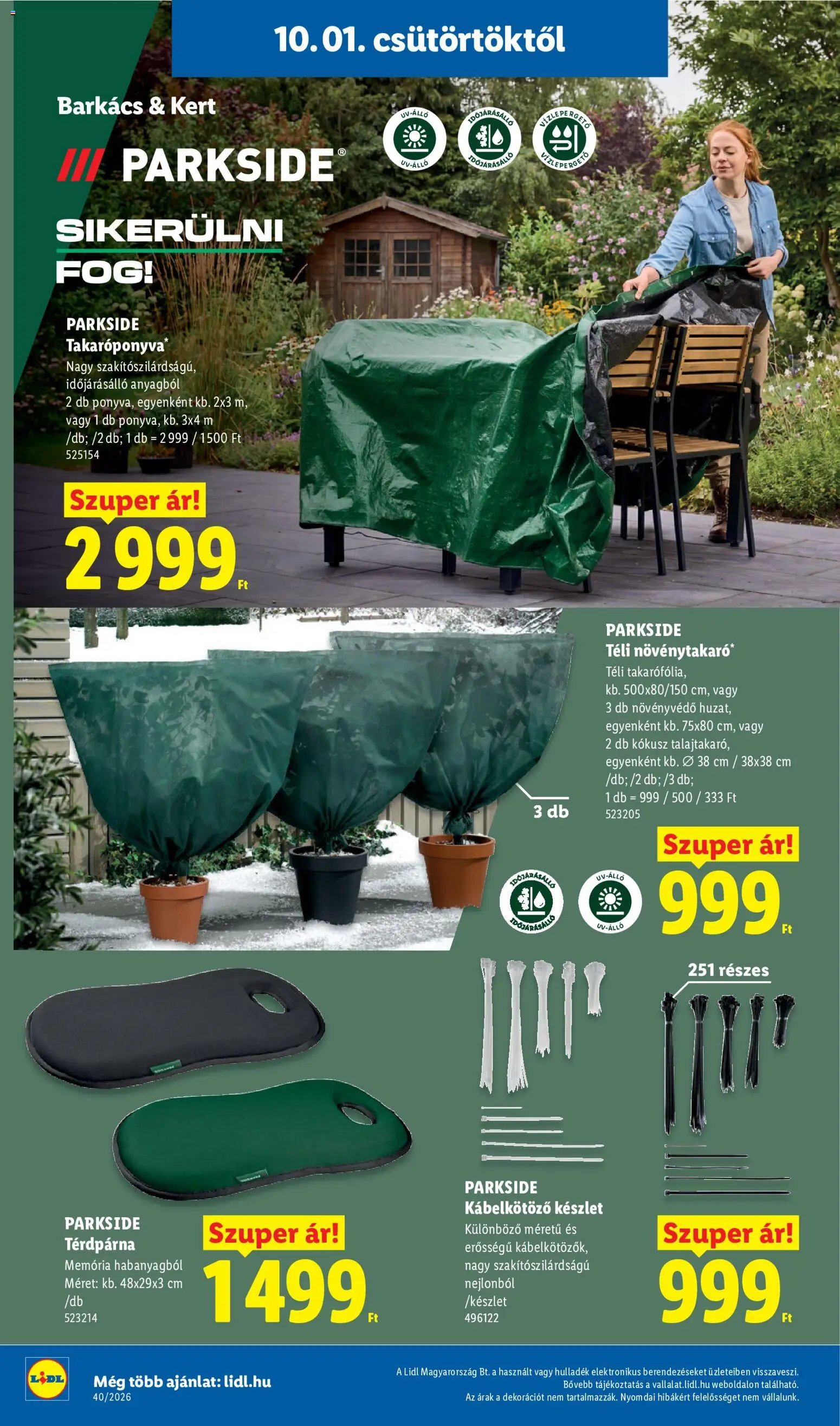 Lidl újság 2026.10.01. Lidl Nonfood kínálatunk