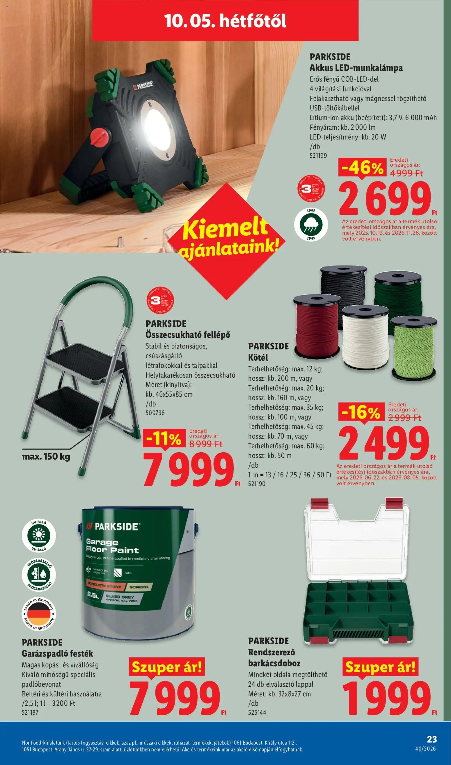 Lidl újság 2026.10.01. Lidl Nonfood kínálatunk