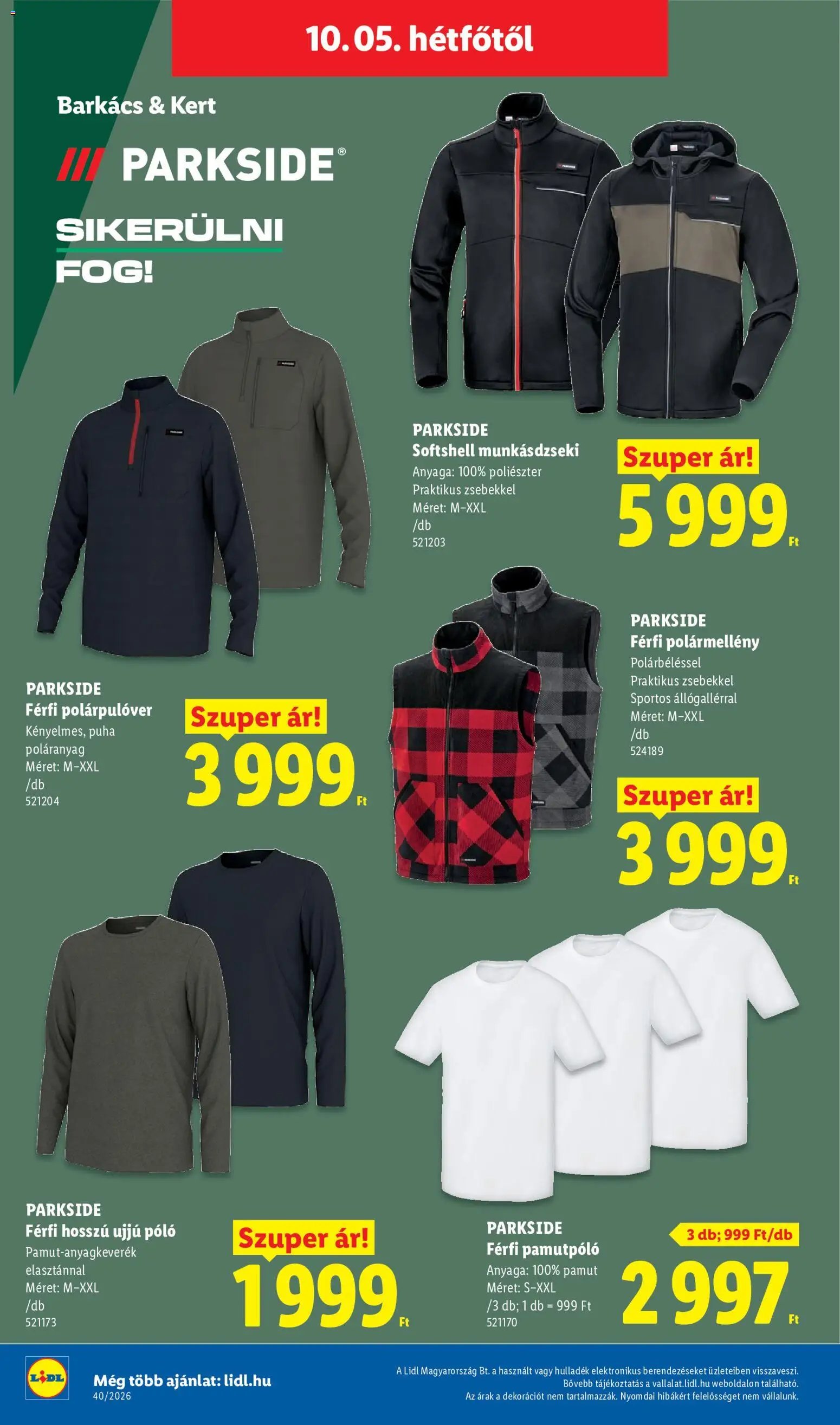 Lidl újság 2026.10.01. Lidl Nonfood kínálatunk
