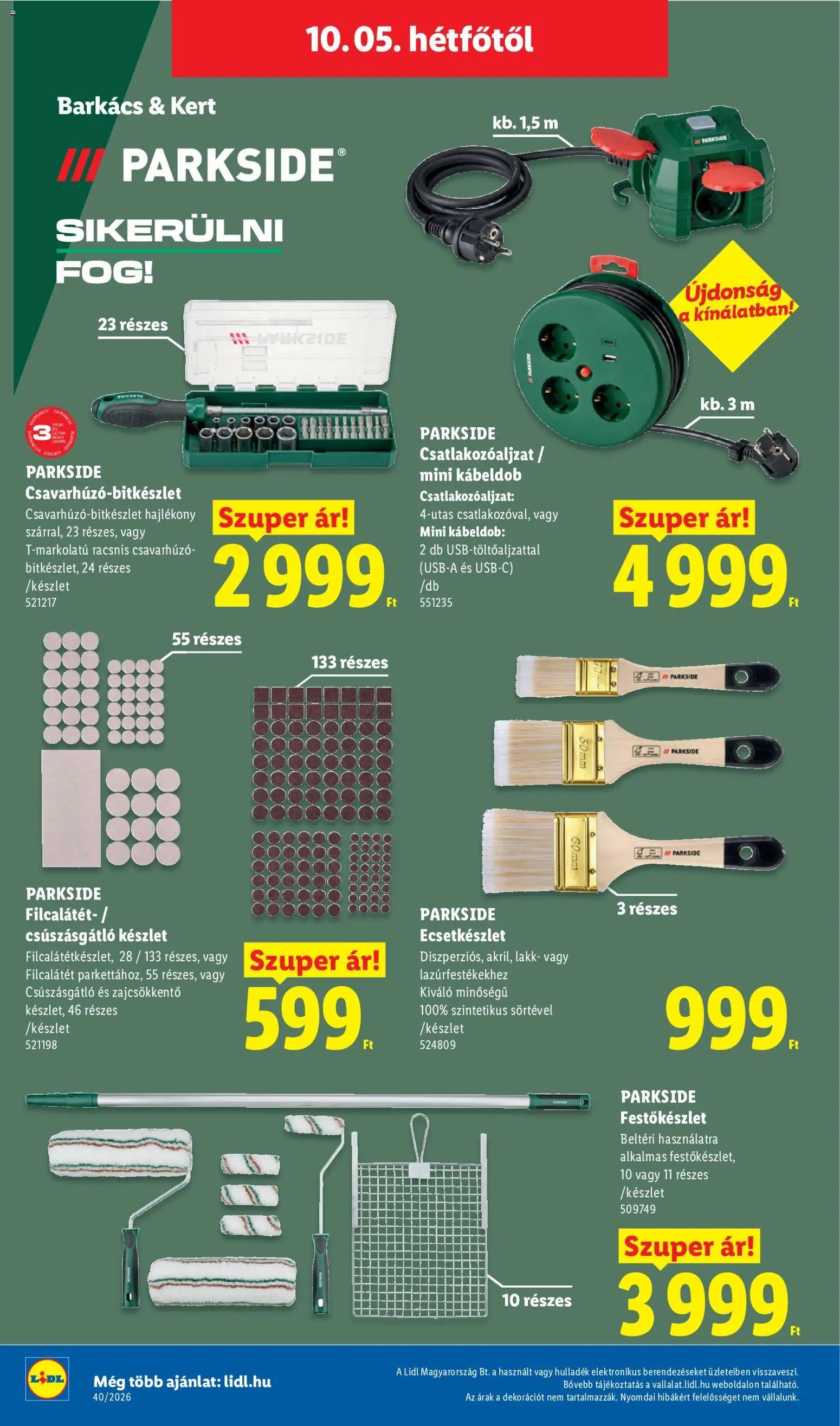 Lidl újság 2026.10.01. Lidl Nonfood kínálatunk
