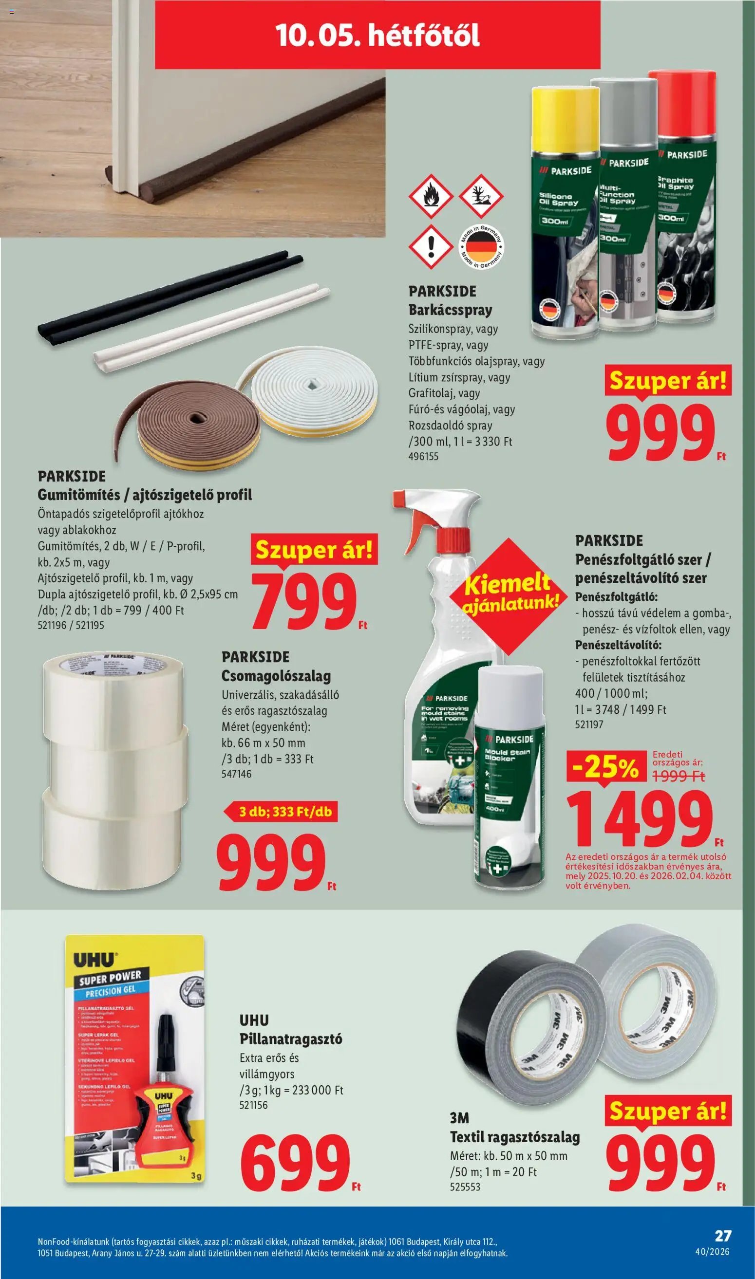 Lidl újság 2026.10.01. Lidl Nonfood kínálatunk