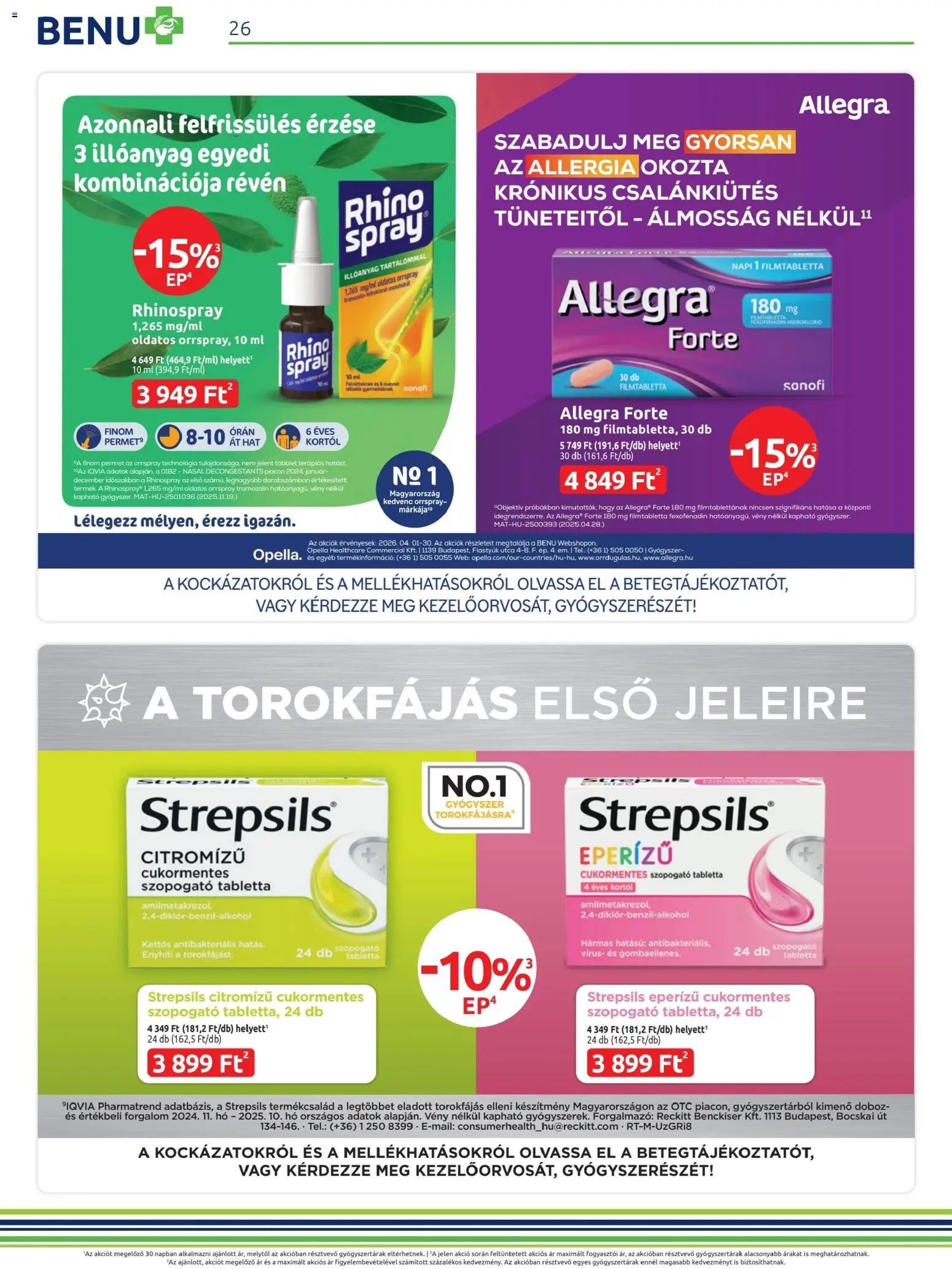 BENU Gyógyszertárak újság 2026.04.01. BENU Gyógyszertárak akciós újság (2026-04-01 - 2026-04-30)
