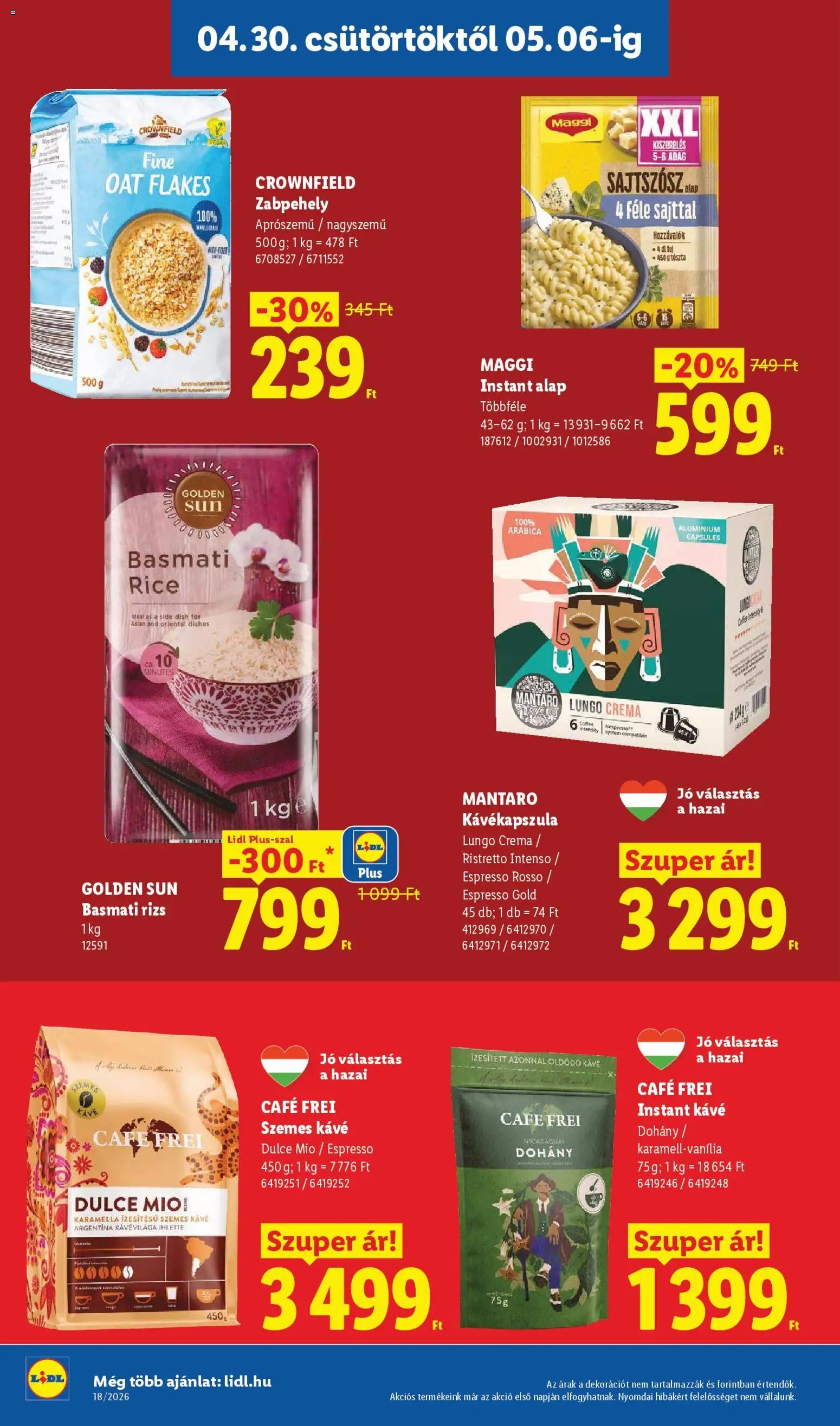 Lidl újság 2026.04.30. Lidl akciós újság (2026-04-30 - 2026-05-06)