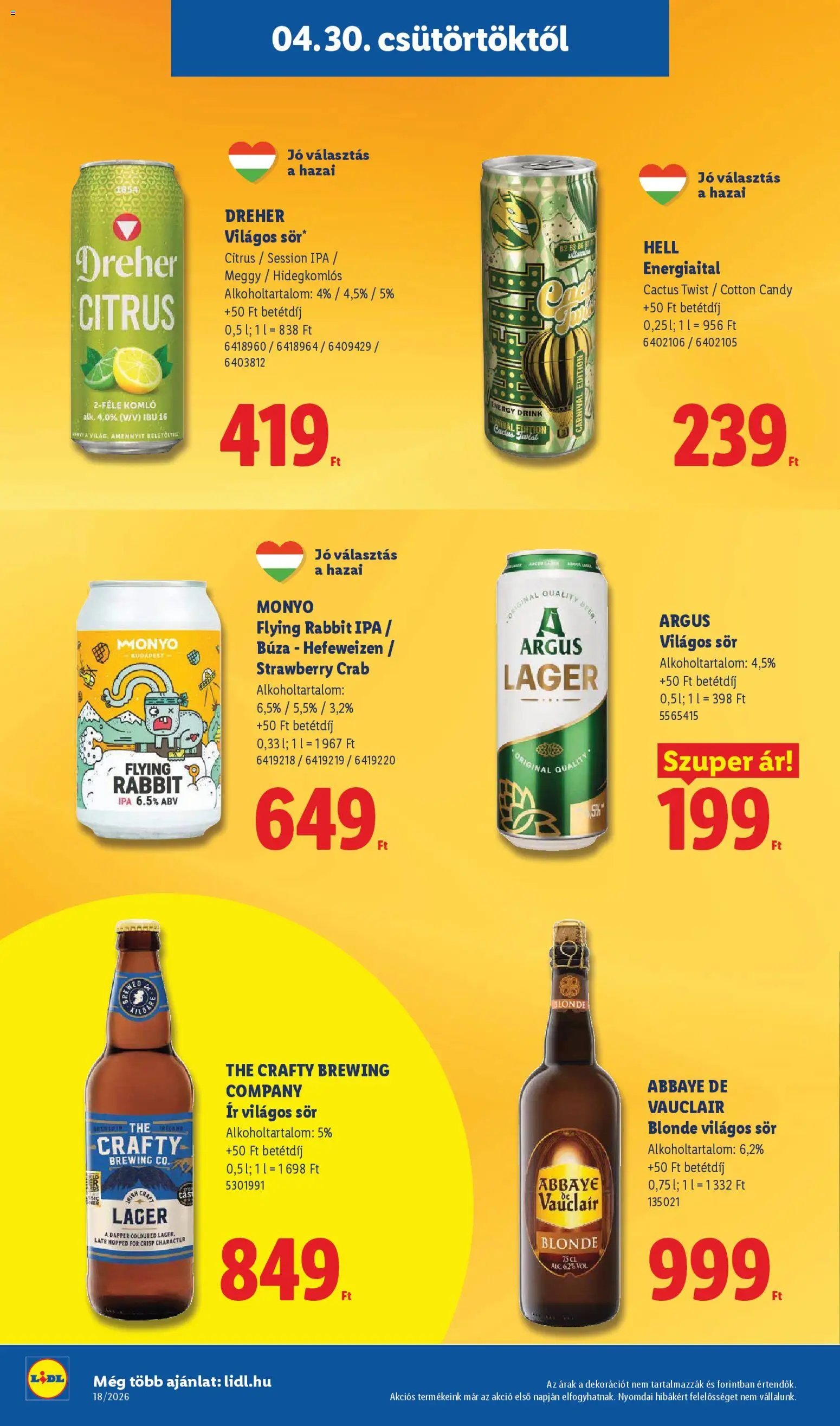Lidl újság 2026.04.30. Lidl akciós újság (2026-04-30 - 2026-05-06)